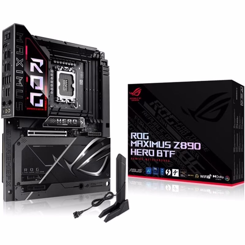 Scheda Madre Asus Rog Maximus Z890 Hero BTF LGA 1851 ATX DDR5 Nero
