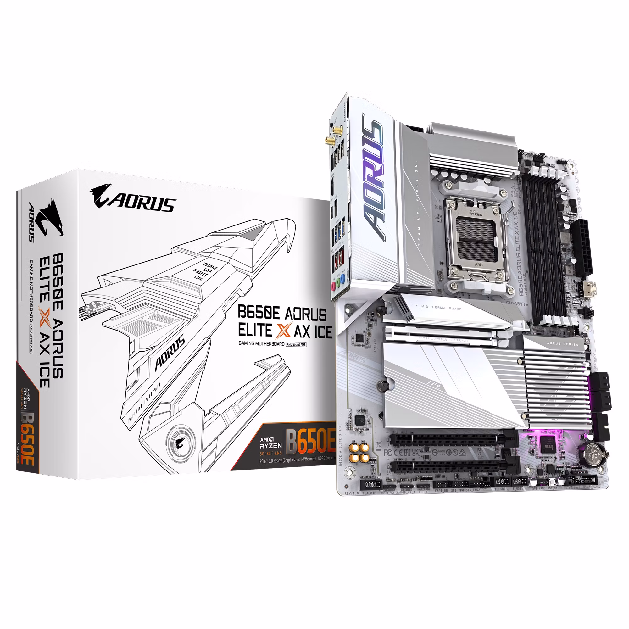 Scheda Madre GIGABYTE B650E Aorus Elite X AX ICE AM5 DDR5 ATX Bianca