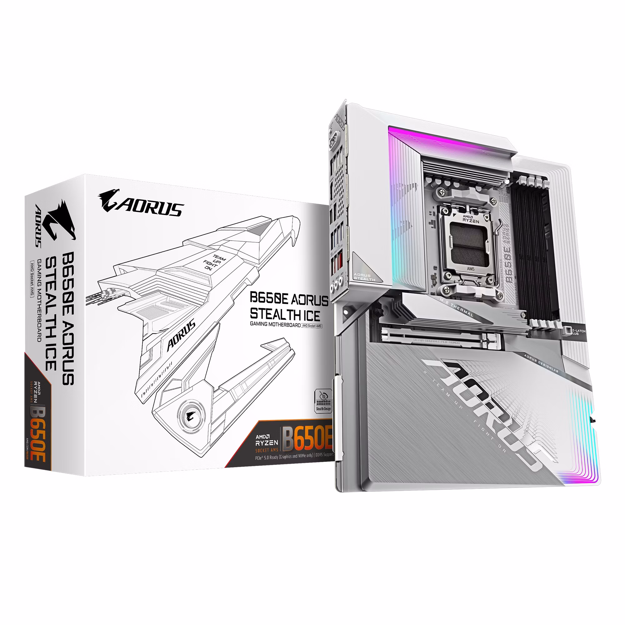 Scheda Madre Gigabyte GA-B650E-AORUS STEALTH ICE Socket AM5