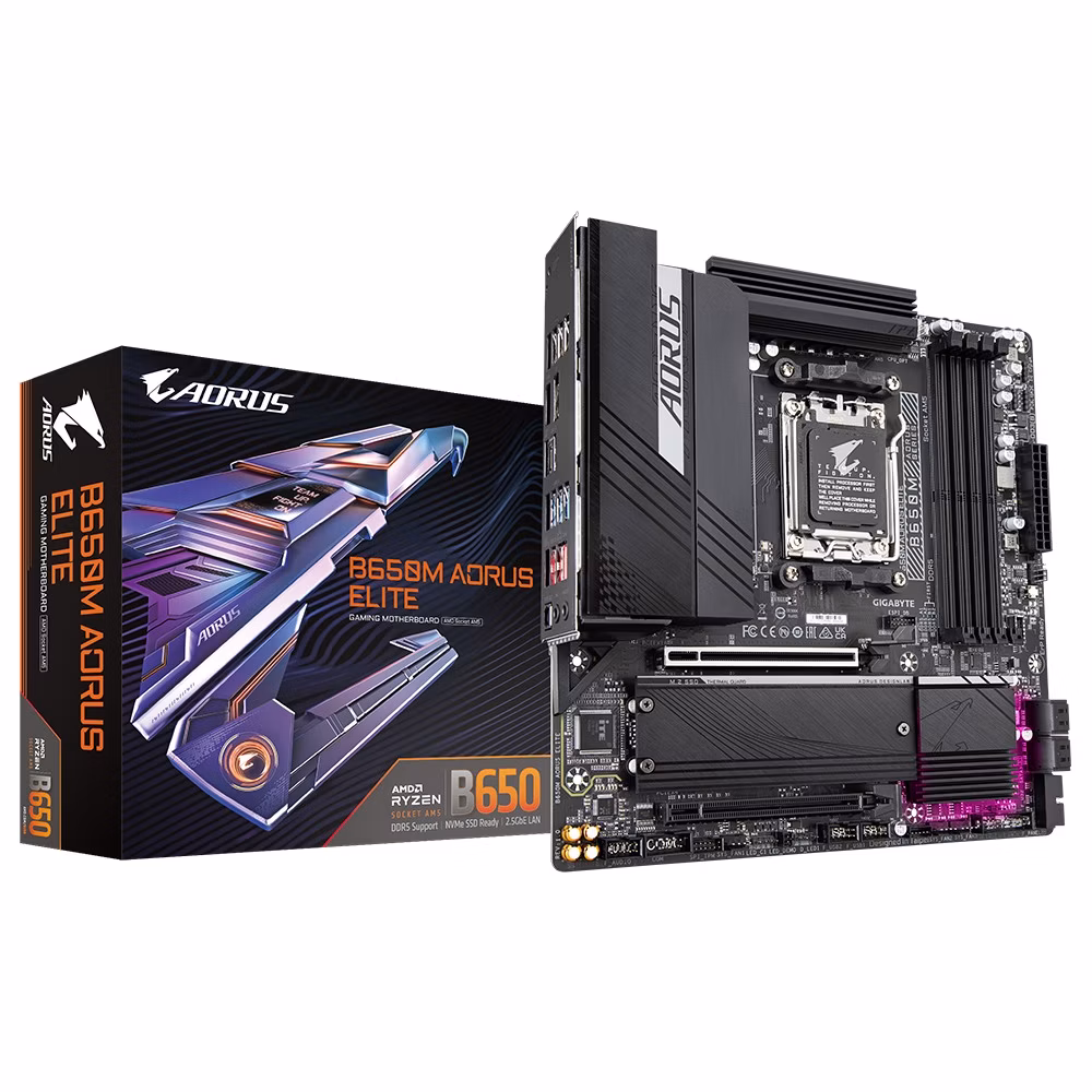 Scheda Madre Gigabyte GA-B650M-AORUS Micro-ATX DDR5 Socket AM5
