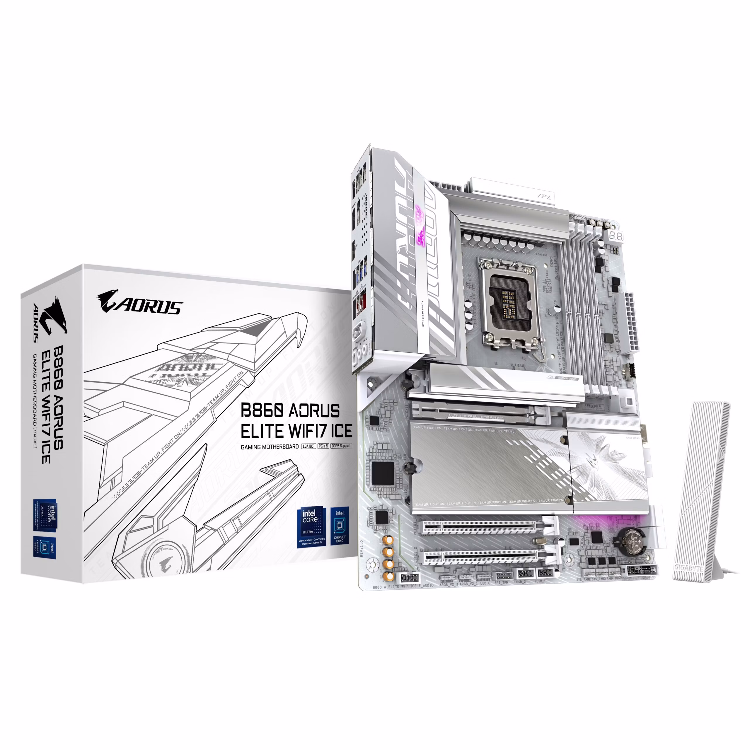 Scheda Madre Gigabyte GA-B860 A ELITE WIFI 7 ICE LGA 1851 DDR5 ATX