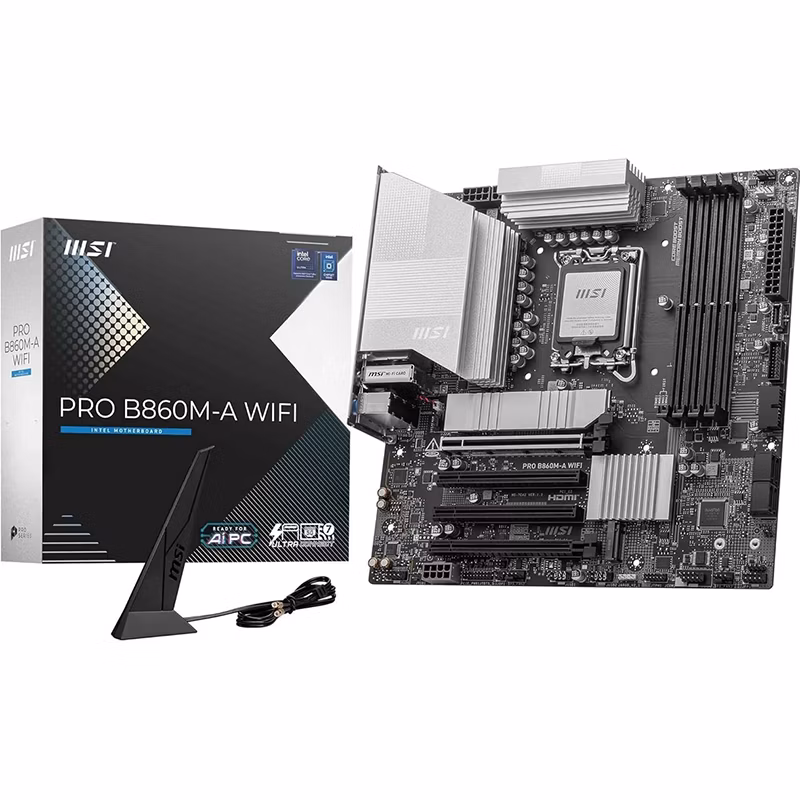 Scheda Madre MSI PRO B860M-A WIFI LGA 1851 DDR5 Micro ATX