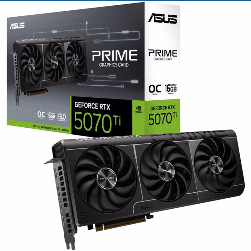 Scheda Video ASUS Prime Nvidia GeForce RTX 5070 Ti OC Edition 16G GDDR7 16GB Nero