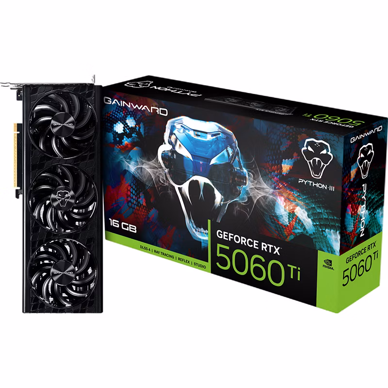 Scheda Video Gainward GeForce RTX 5060 Ti Python III NVIDIA 16 GB GDDR7