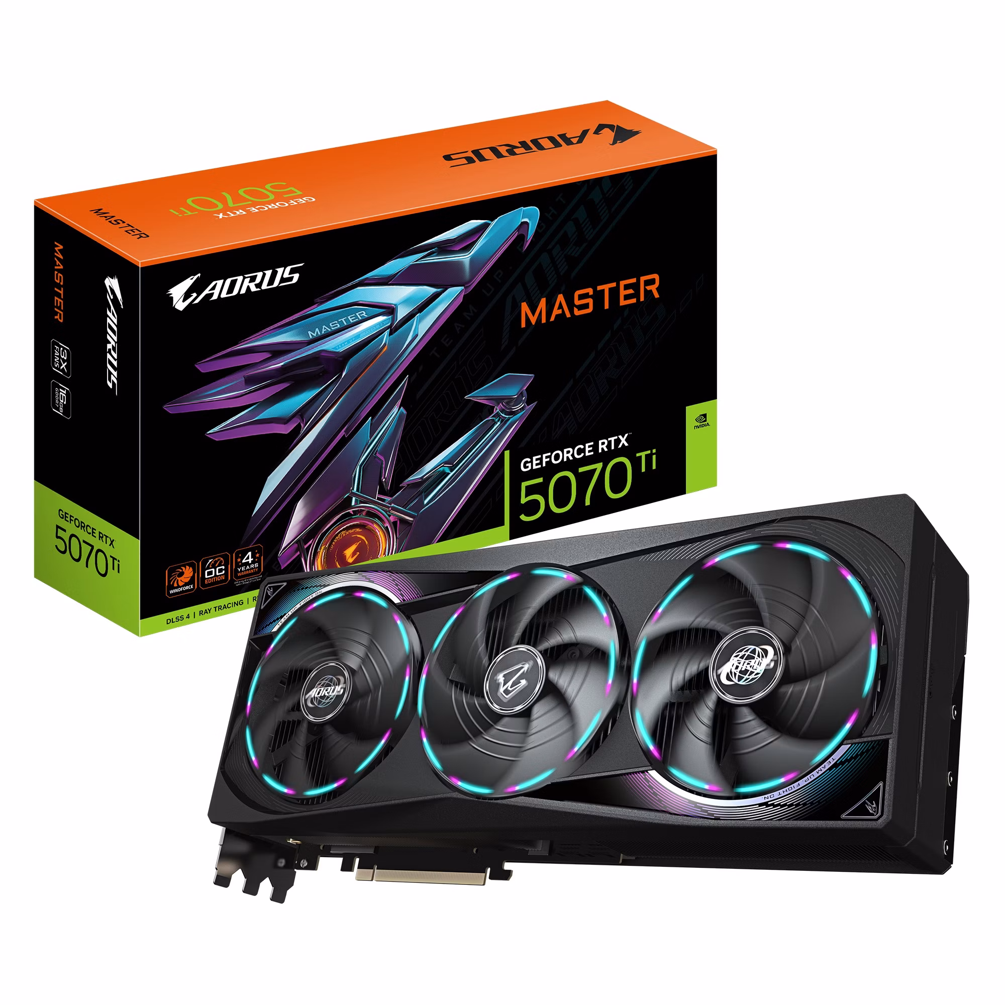 Scheda Video Gigabyte Aorus GeForce RTX 5070 Ti Master 16G GDDR7