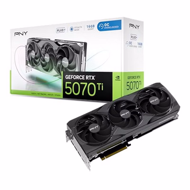 Scheda Video PNY GeForce RTX 5070TI 16GB Gaming Overclocked Triple Fan PLUS