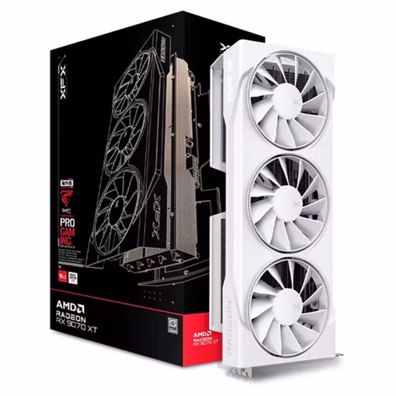 Scheda Video XFX AMD Radeon RX 9070XT SWIFT Gaming 16 GB GDDR6 Bianco