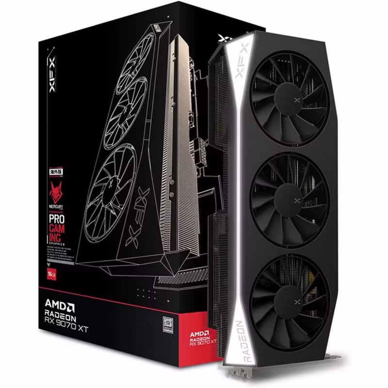 Scheda Video XFX Mercury AMD Radeon RX 9070 XT Gaming Edition 16GB GDDR6 Nero