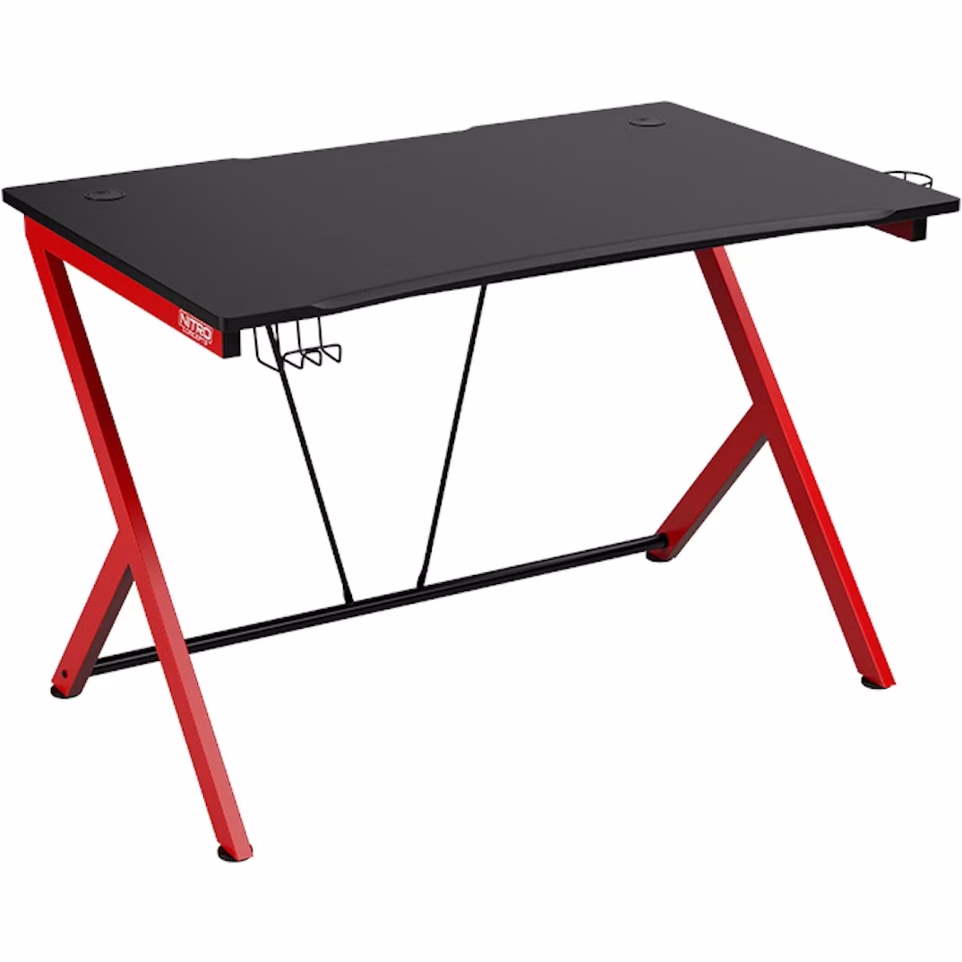 Scrivania Da Gaming Nitro Concepts D12 Nero/Rosso
