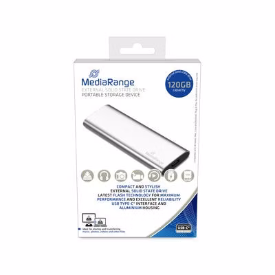 SSD Esterno MediaRange 120 GB USB-C 3.2 Gen 2 10 Gbit/s