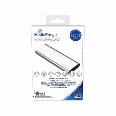 SSD ESTERNO MediaRange MR1101 240 GB Argento 1 SSD ESTERNO MediaRange MR1101 240 GB Argento