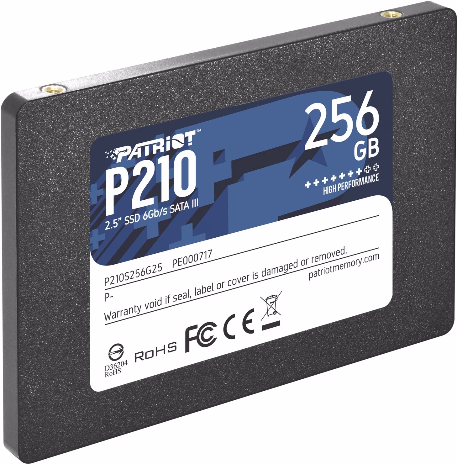 SSD SATA III Patriot Memory P210 2.5" 256 GB