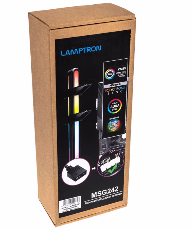 Supporto Scheda Video Stand Lamptron ARGB Nero