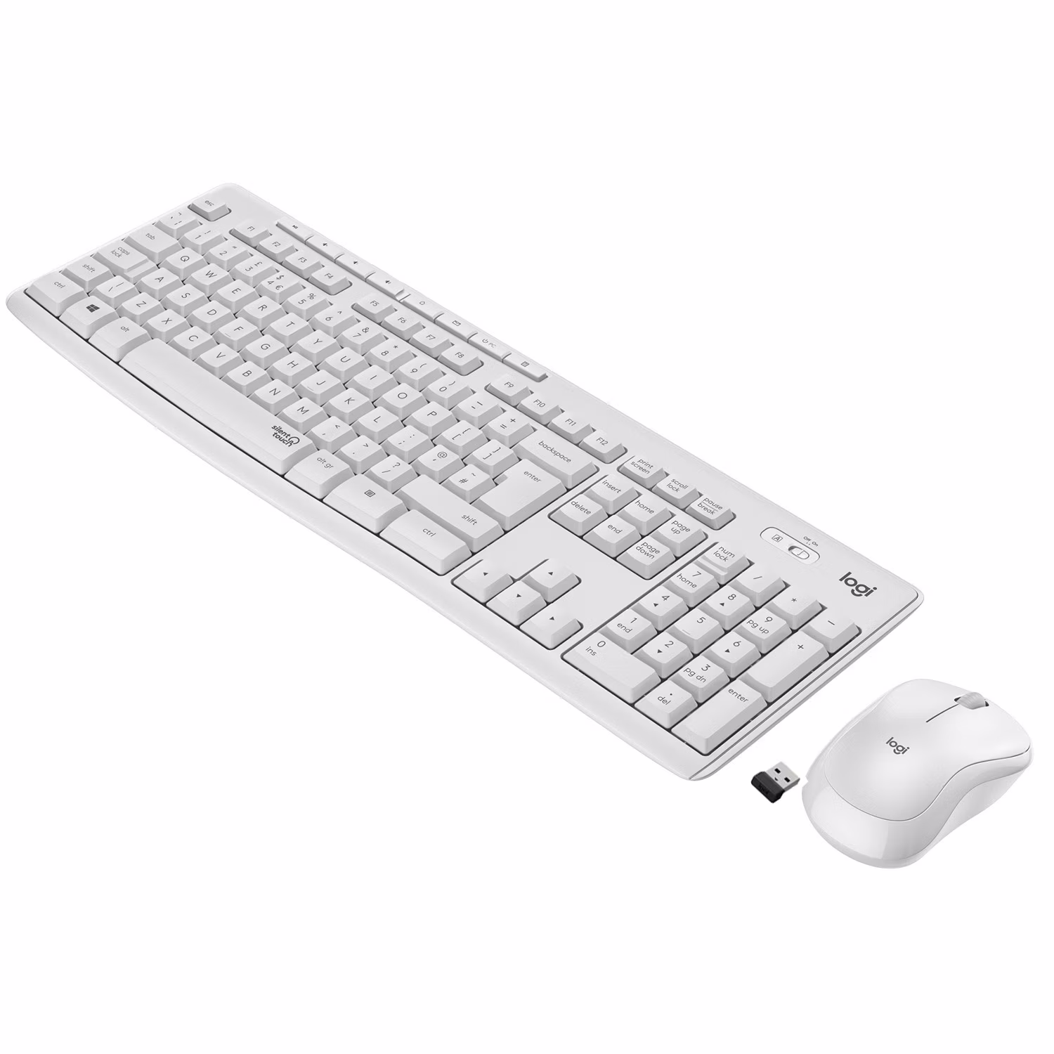 Tastiera Logitech MK295 Silent Wireless Combo RF QWERTY Italiano Bianco