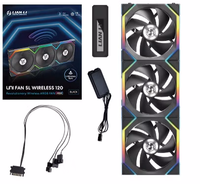 Ventola Lian Li UNI FAN SL ARGB PWM 120 mm Kit da 3 Nero
