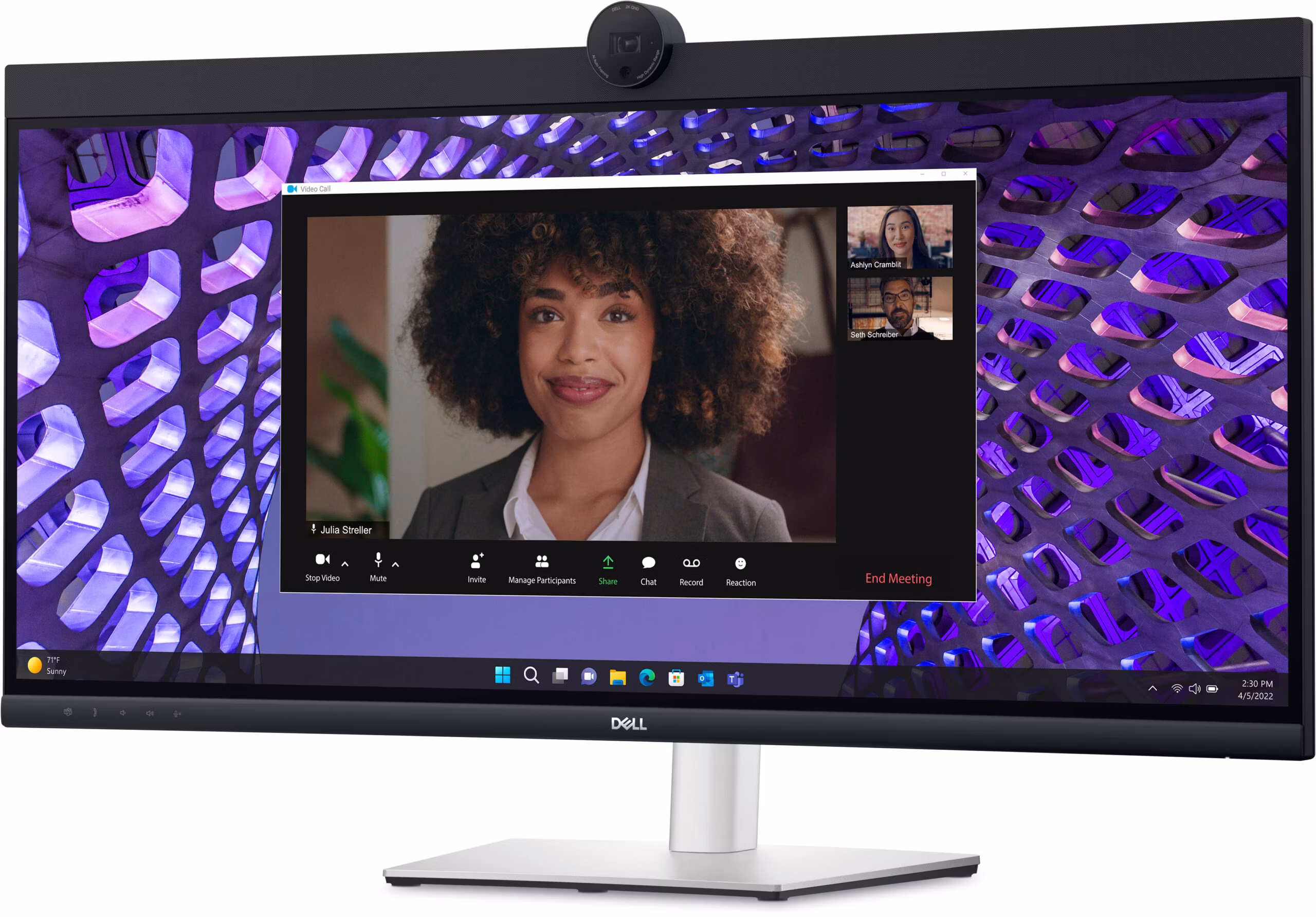 Monitor Dell P3424WEB 34'' WQHD IPS Webcam QHD LED Nero/Argento
