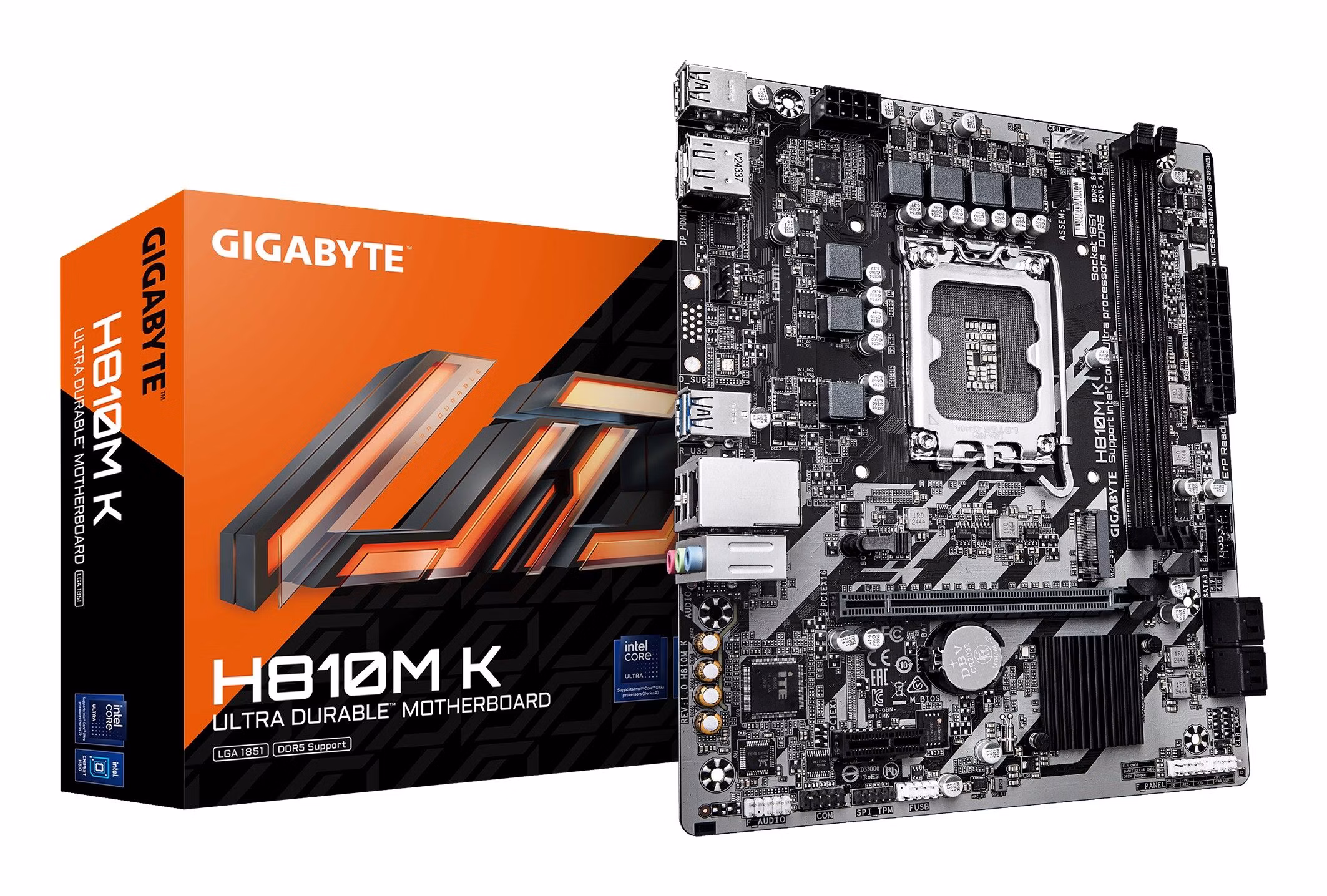 Scheda Madre Gigabyte GA-H810M K LGA1851 DDR5 Micro-ATX Nero