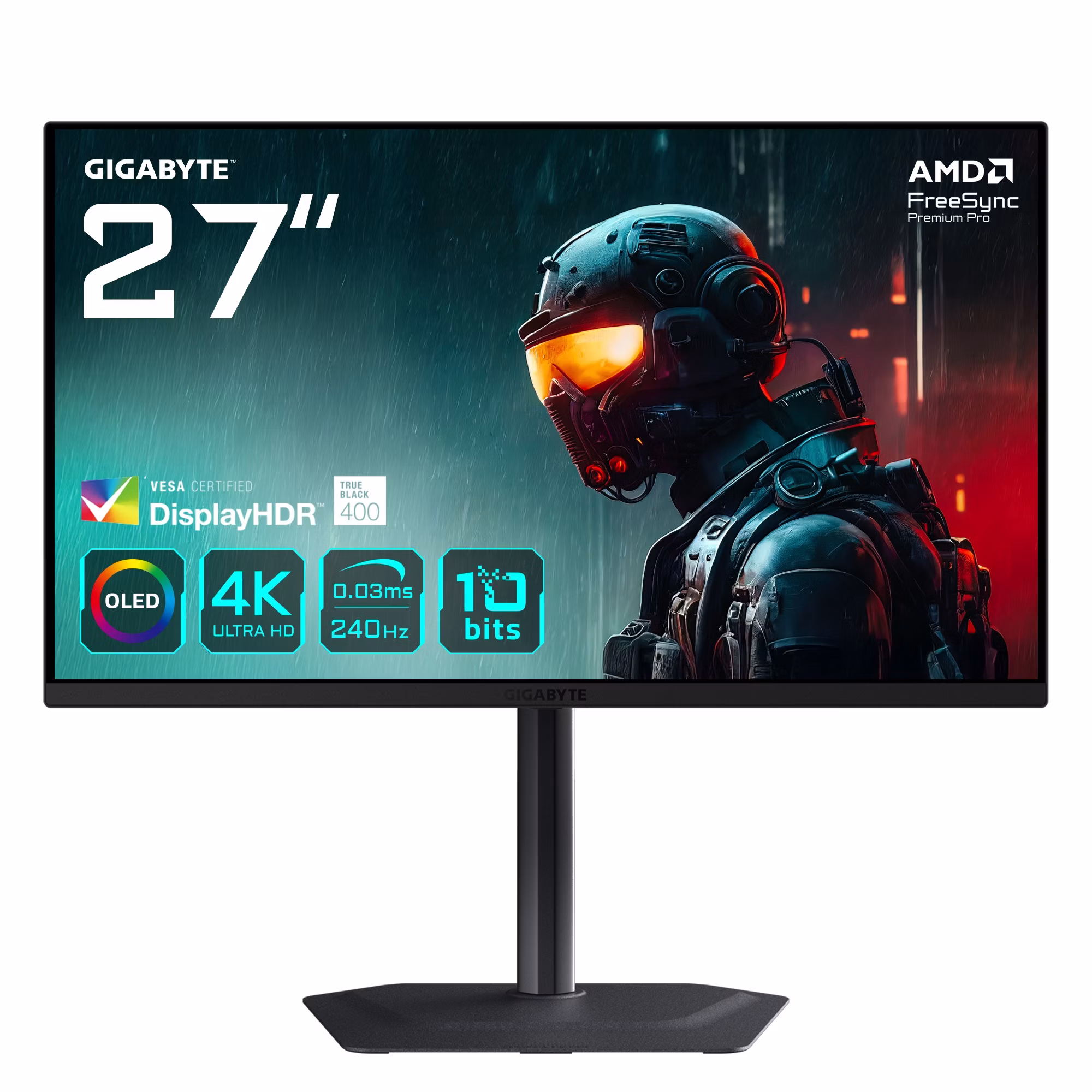 Monitor GIGABYTE MO27U2 OLED 4K UHD Gaming 27'' 3840 x 2160 Pixel 4K Ultra HD QD-OLED 0,03 ms Nero