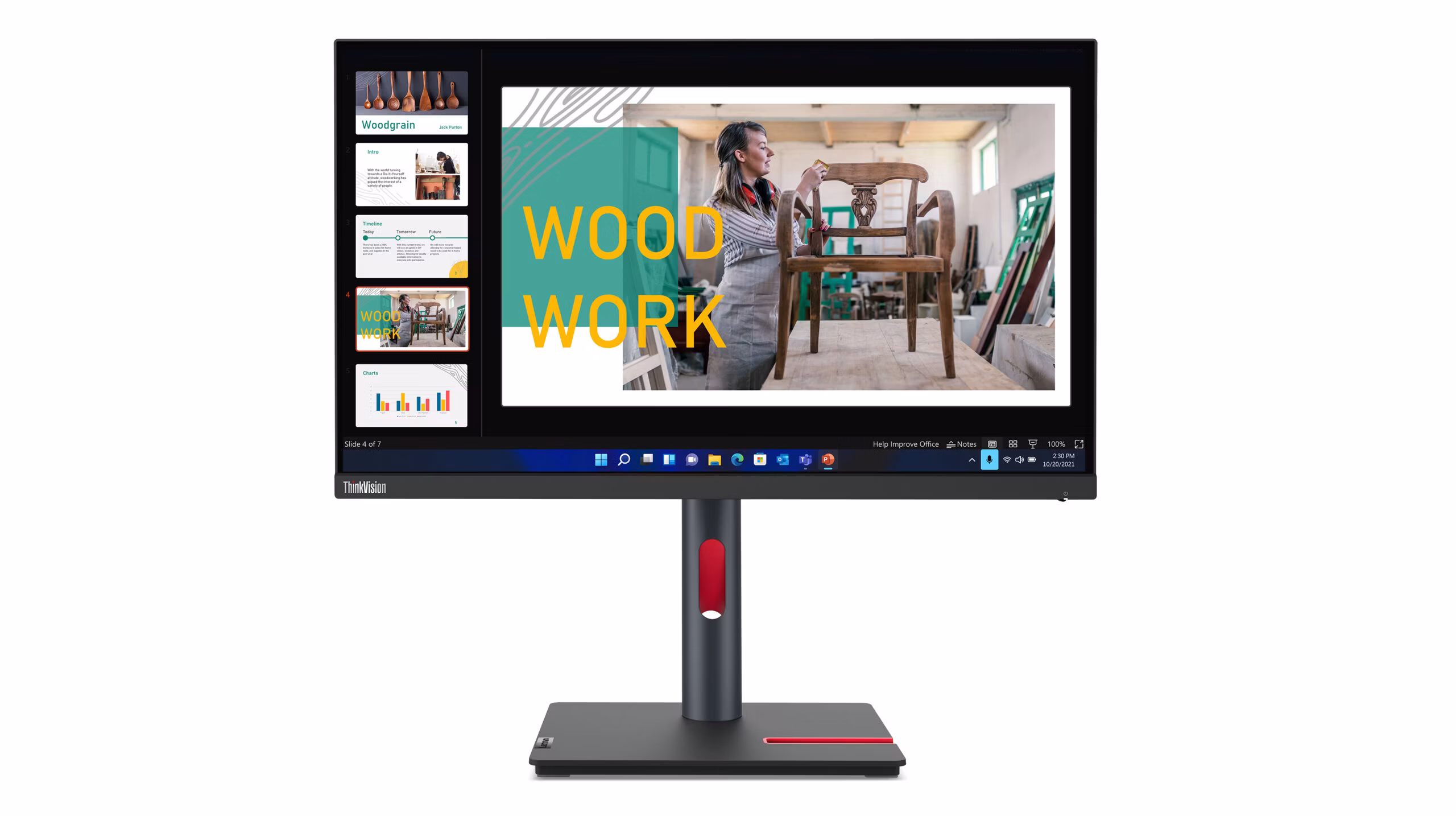 Monitor Lenovo ThinkVision P24q-30 24'' QHD IPS 60Hz LED Nero