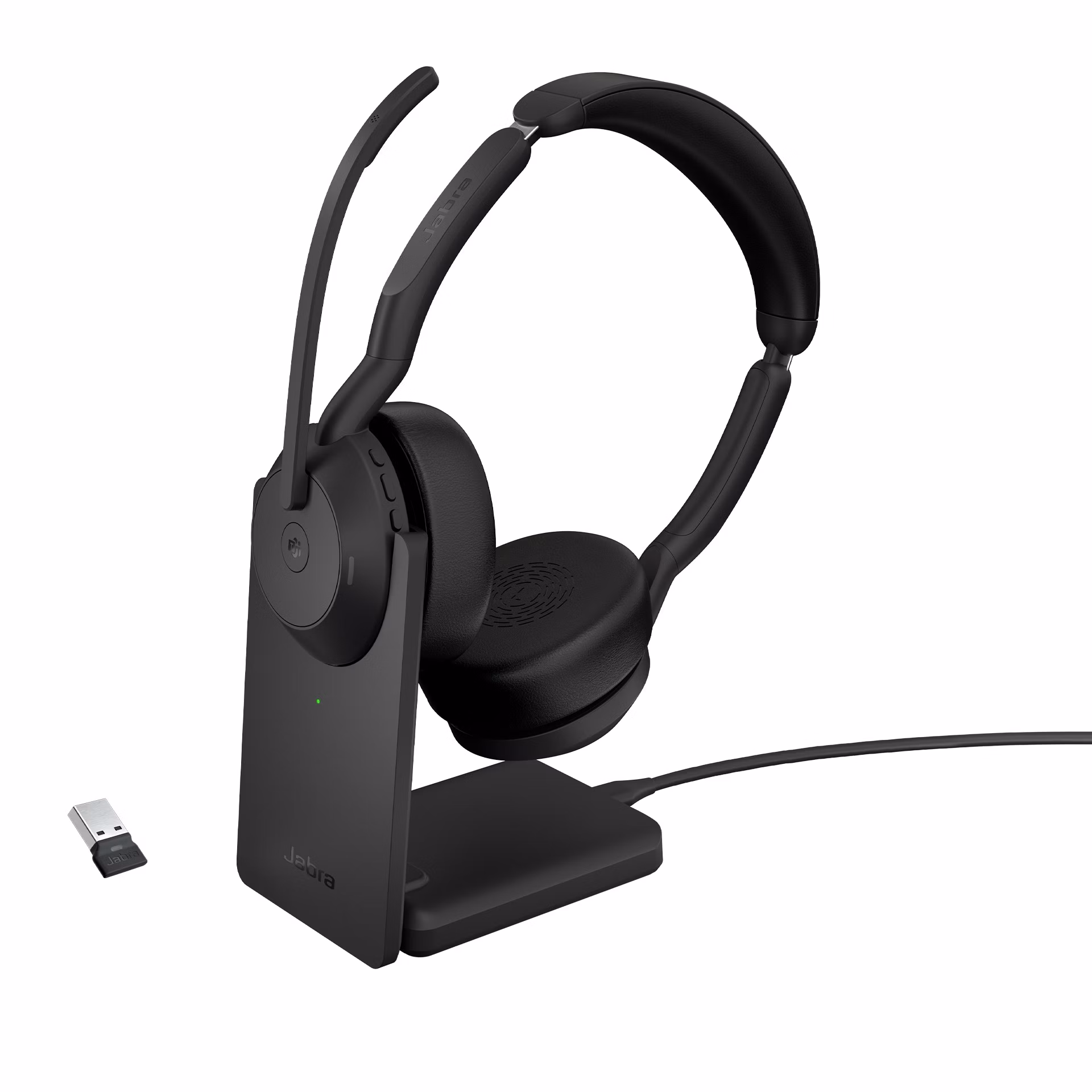 Cuffie Jabra Evolve2 55 Link380a MS Stereo Stand Audio nitido Compatibilità Microsoft Teams