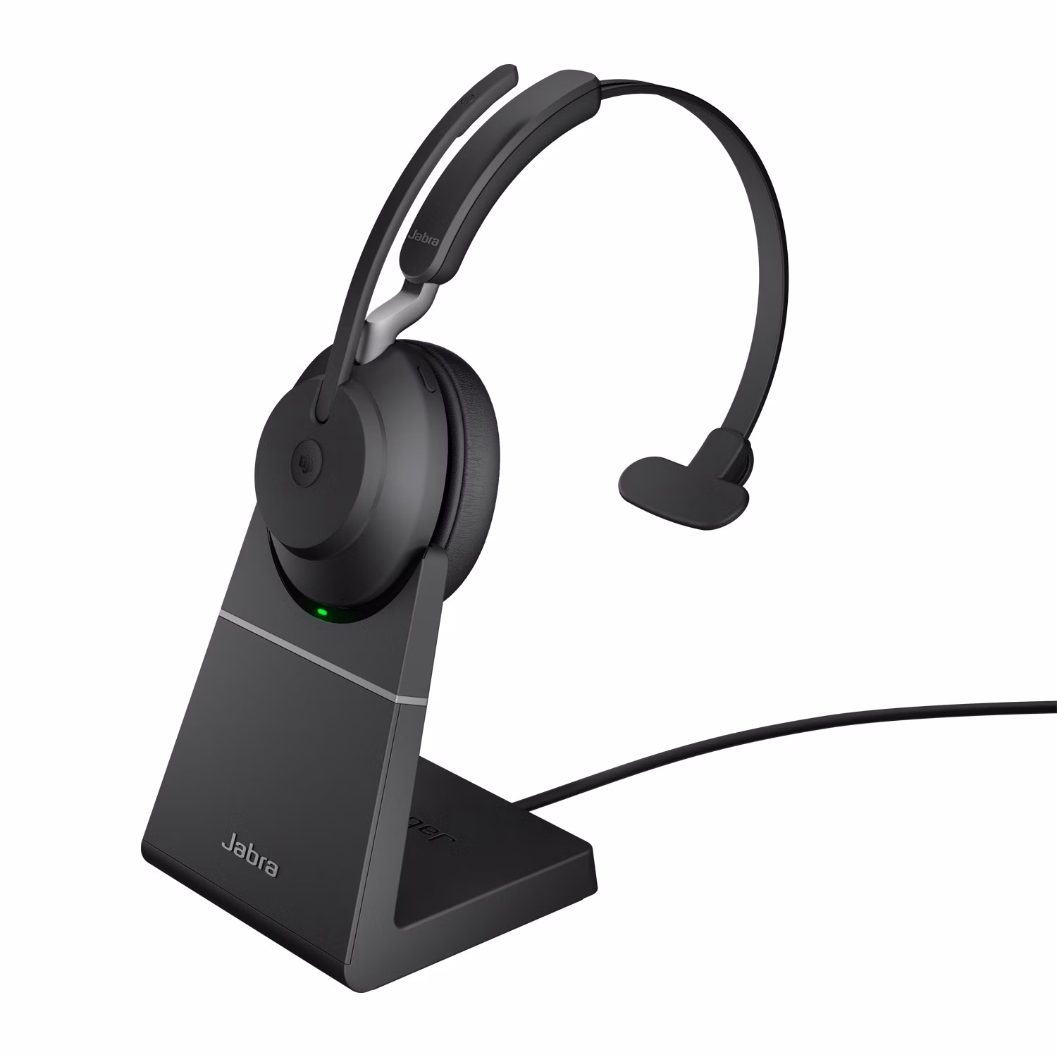 Cuffie Jabra Evolve2 65 Link380a MS Mono Stand Black Base di ricarica Inclusa