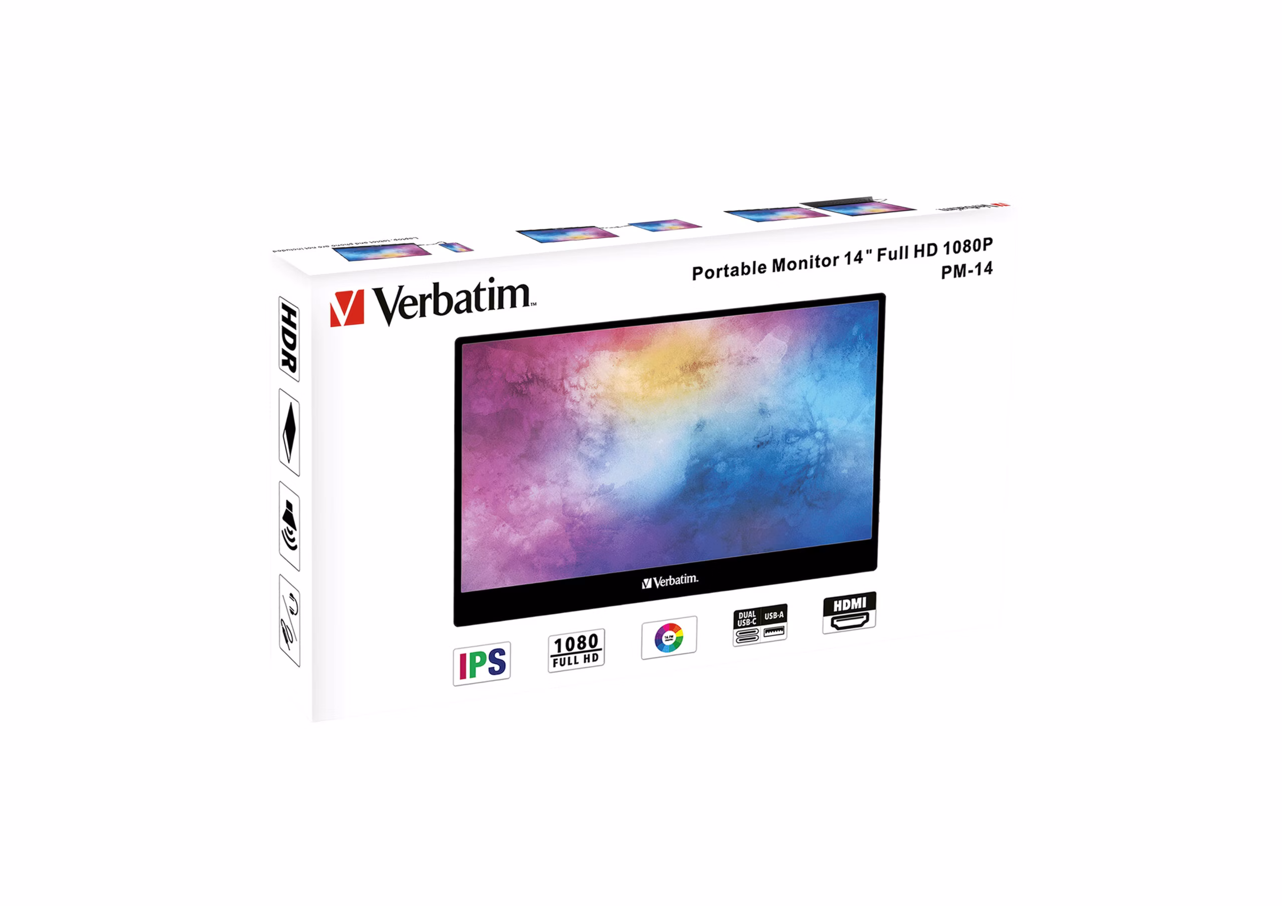 Monitor Verbatim PM-14 14'' FullHD IPS USB-C HDR Nero 5 Monitor Verbatim PM-14 14'' FullHD IPS USB-C HDR Nero - immagine 5