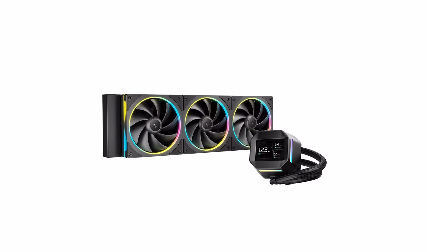 Dissipatore a Liquido DeepCool LM360 LCD RGB 360mm Nero 2 Dissipatore a Liquido DeepCool LM360 LCD RGB 360mm Nero - immagine 2