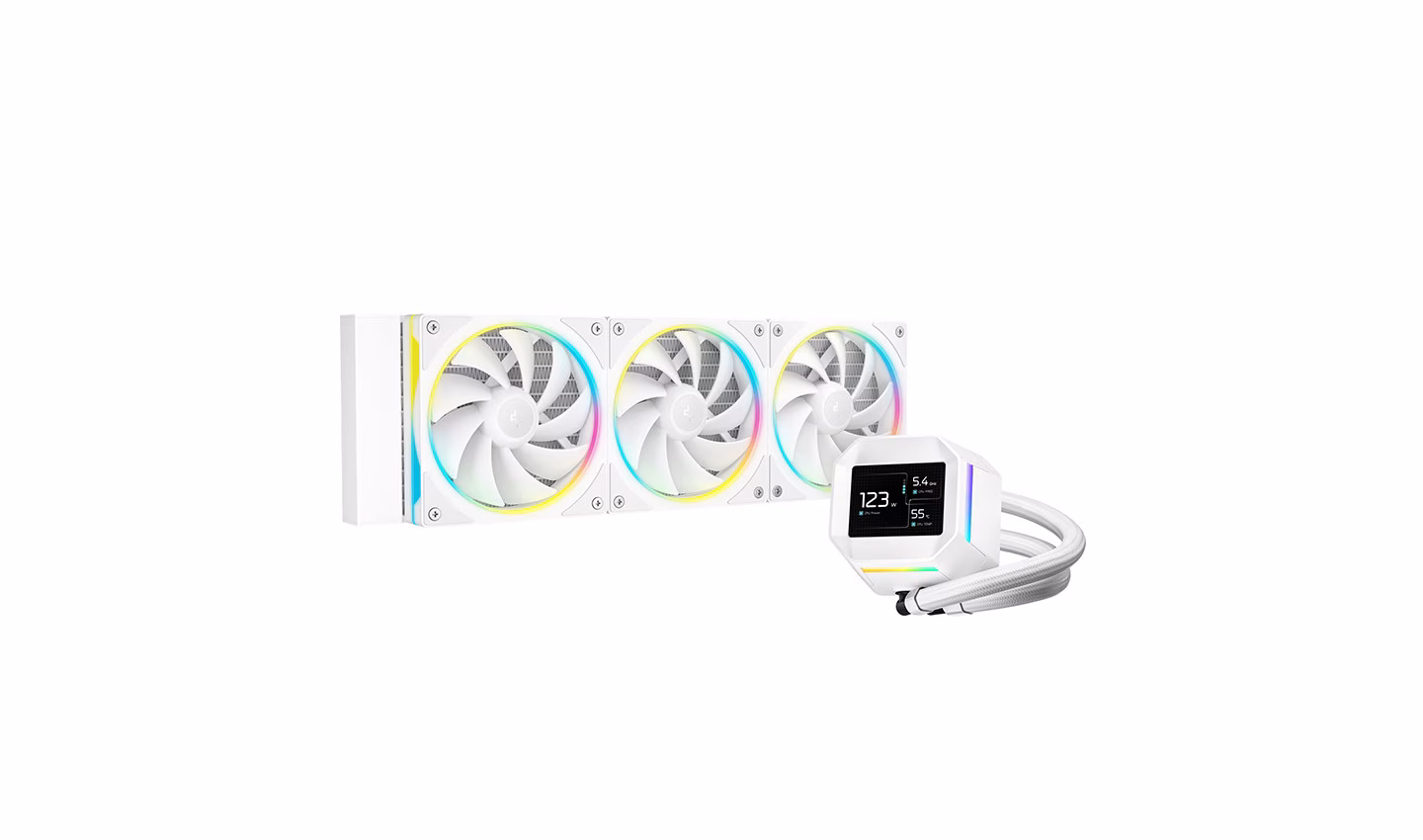 Dissipatore a Liquido DeepCool LM360 LCD RGB 360mm Bianco