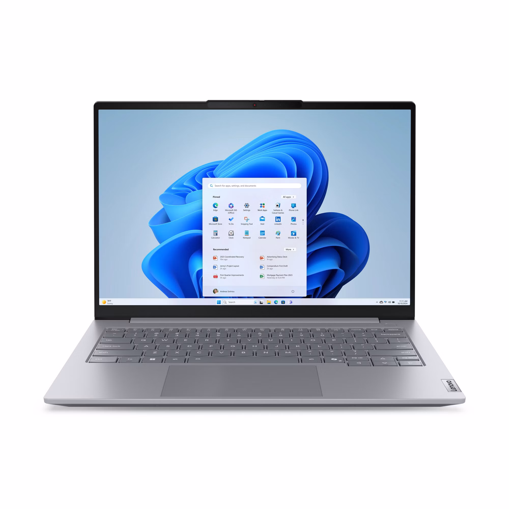 Lenovo ThinkBook 14 G8 IRL Intel Core 7 240H Laptop 35.6 cm (14") WUXGA 16 GB DDR5-SDRAM 512 GB SSD Wi-Fi 6 (802.11ax) Windows 11 Pro English Grey