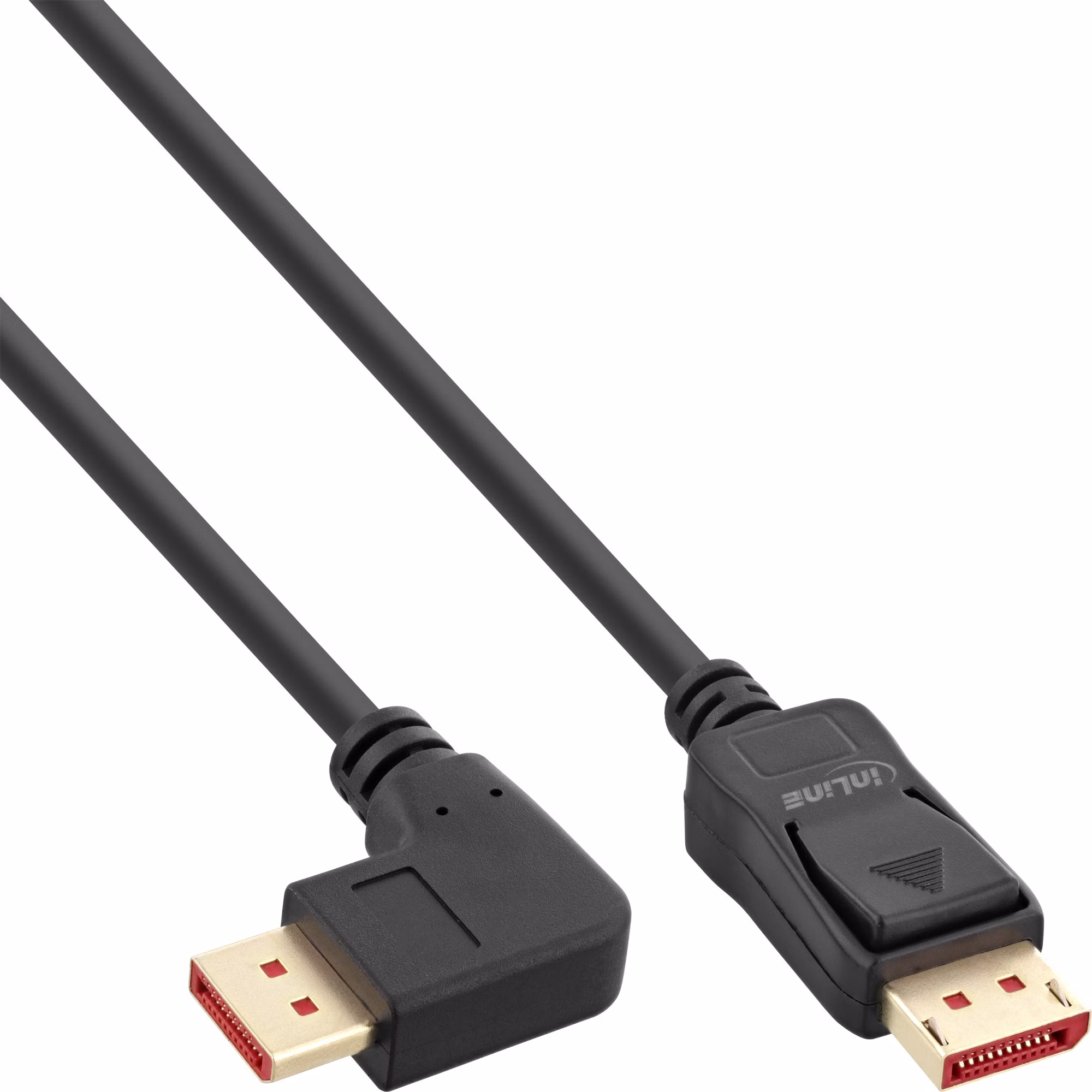 Cavo DisplayPort InLine 8K (UHD2) angolato a destra Nero 2m