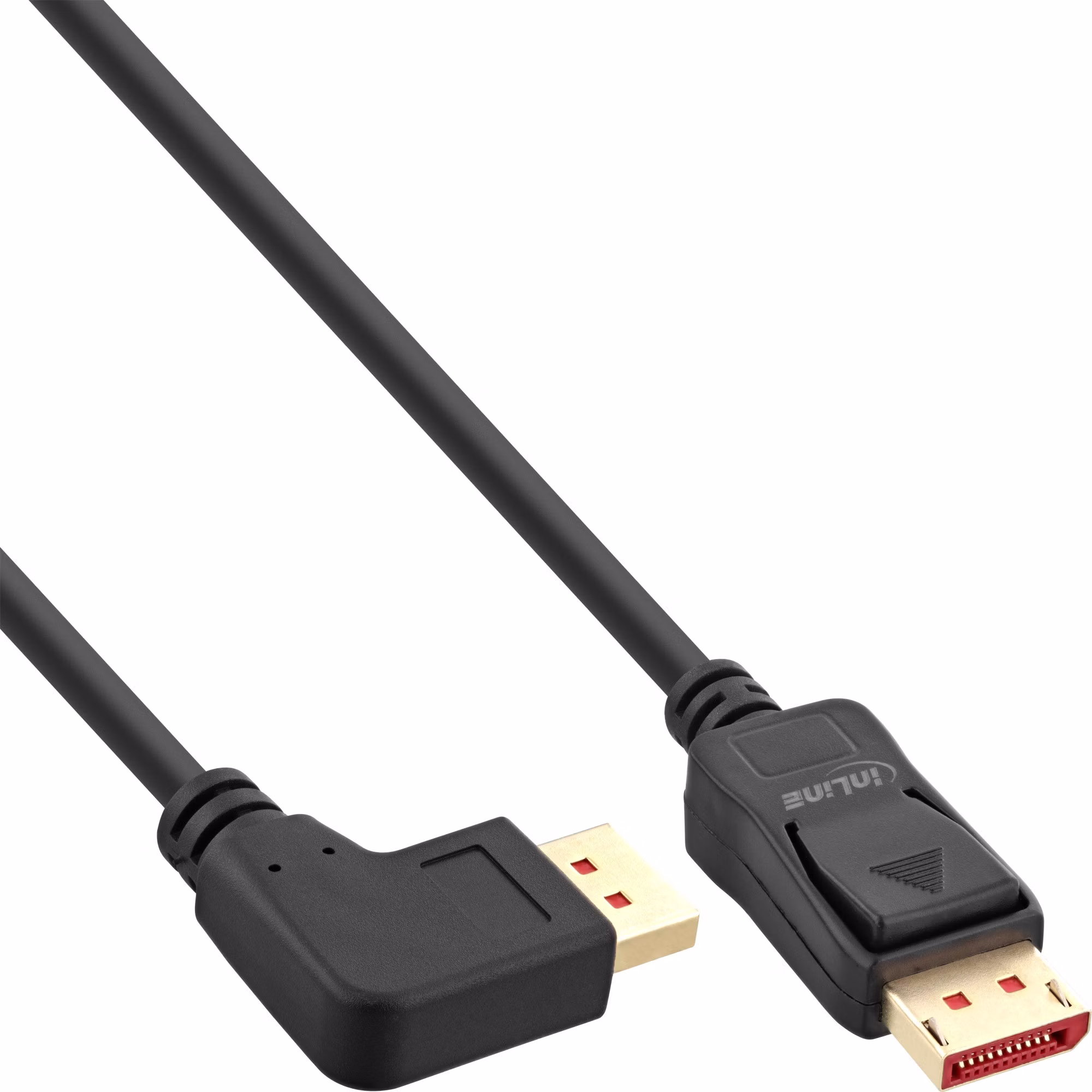 Cavo DisplayPort InLine 8K (UHD2) angolato a sinistra Nero 1m