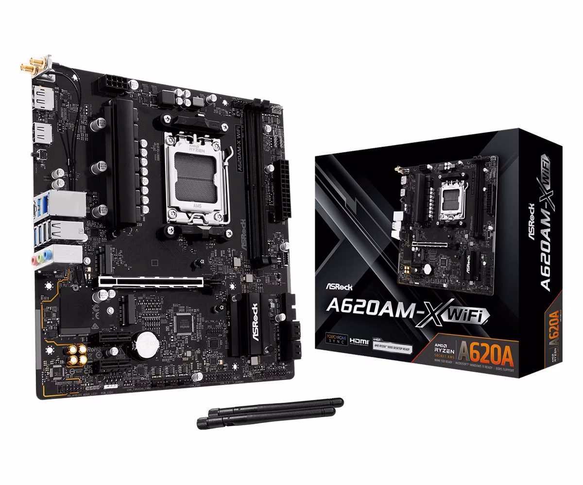 Scheda Madre Asrock A620AM-X WiFi AMD A620A Socket AM5 micro ATX 1 Scheda Madre Asrock A620AM-X WiFi AMD A620A Socket AM5 micro ATX