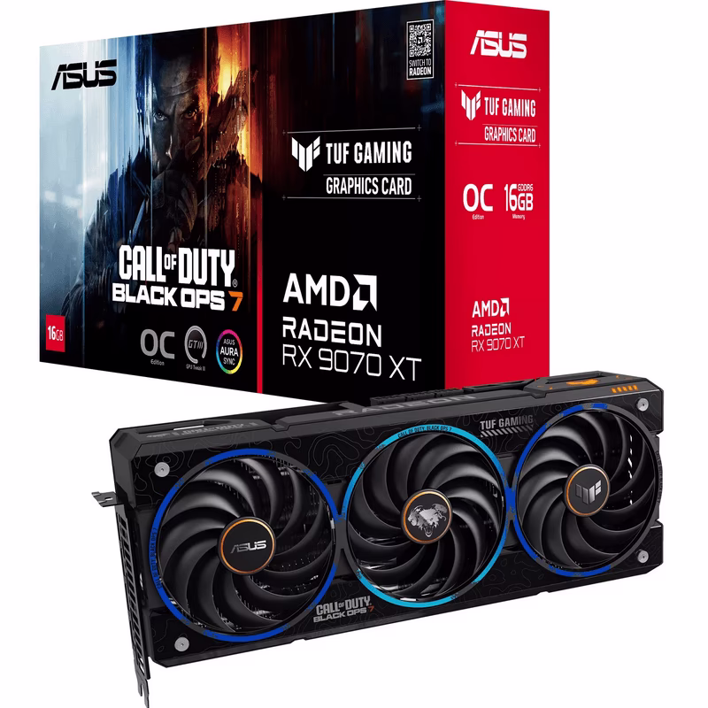 Scheda Video ASUS Radeon RX 9070 XT TUF GAMING OC Nero Edizione COD Ops 7