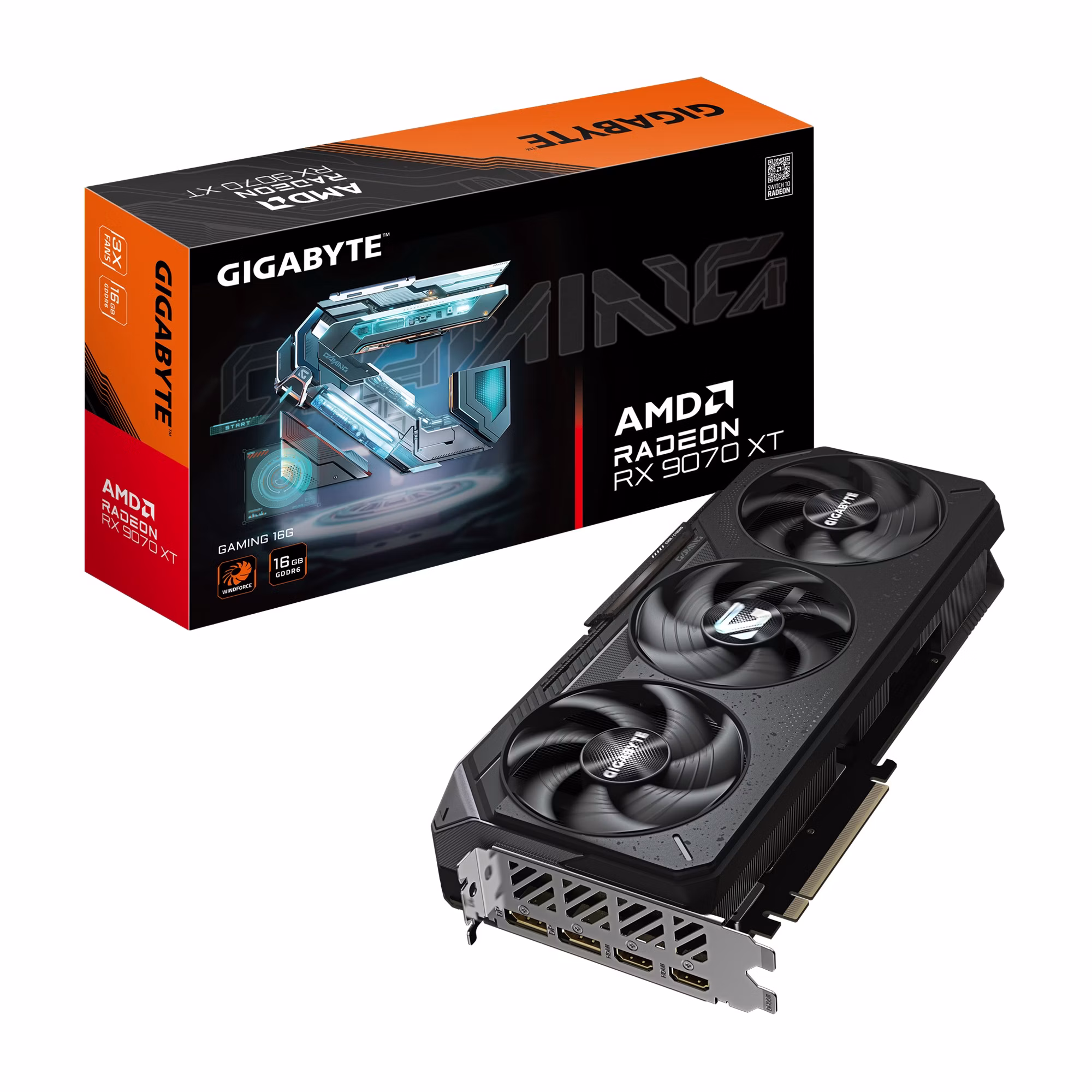 Scheda Video Gigabyte AMD Gigabyte Radeon RX 9070 XT 16GB Nero