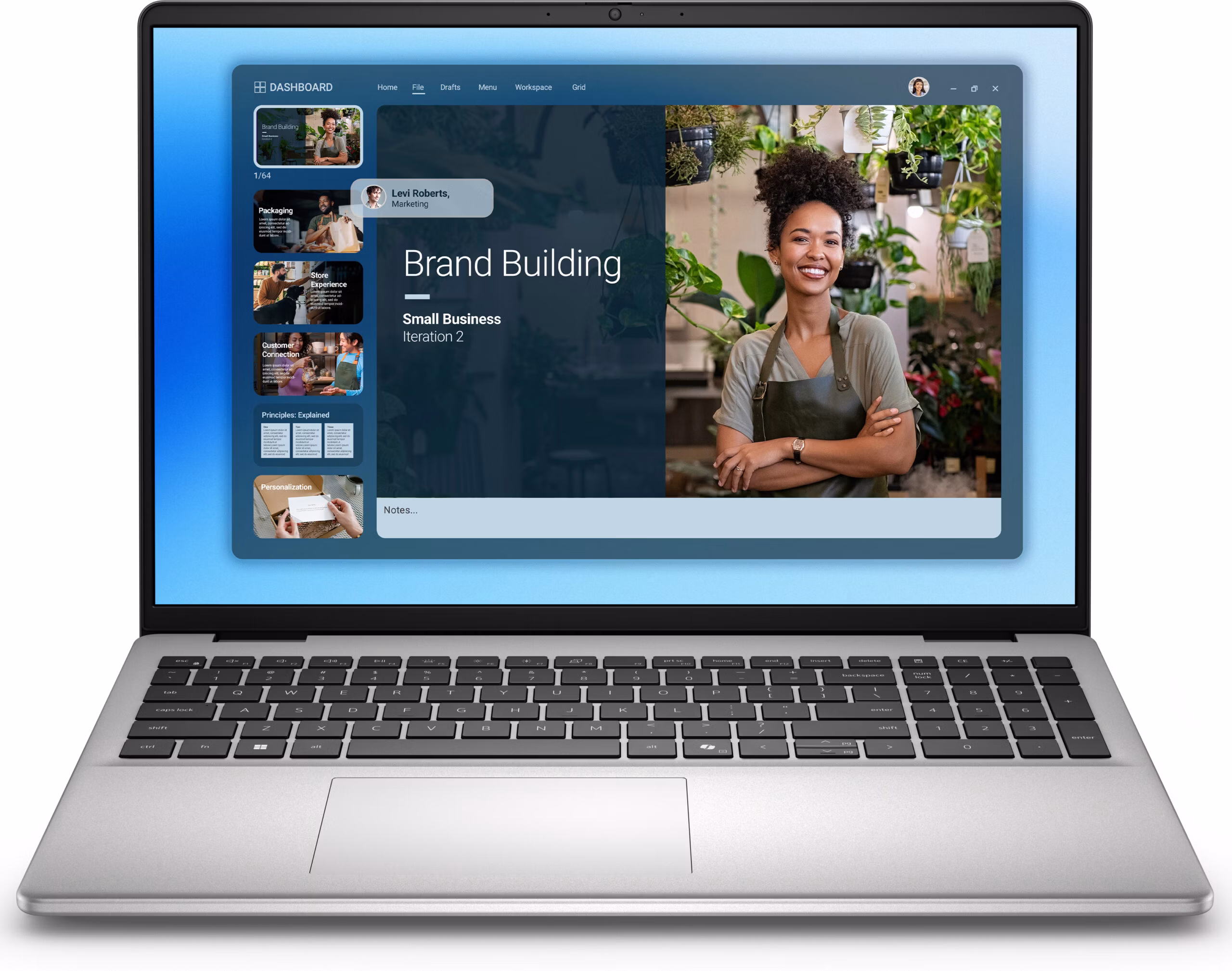 DELL DC16251 Intel Core 7 150U Laptop 40.6 cm (16") Full HD+ 16 GB DDR5-SDRAM 512 GB SSD Wi-Fi 6E (802.11ax) Windows 11 Pro Platinum, Silver