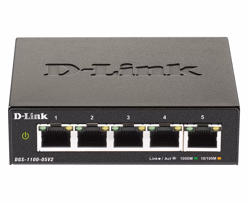 Switch D-Link 5-porte 10/100/1000 DGS-1100-05V2/E 1 Switch D-Link 5-porte 10/100/1000 DGS-1100-05V2/E
