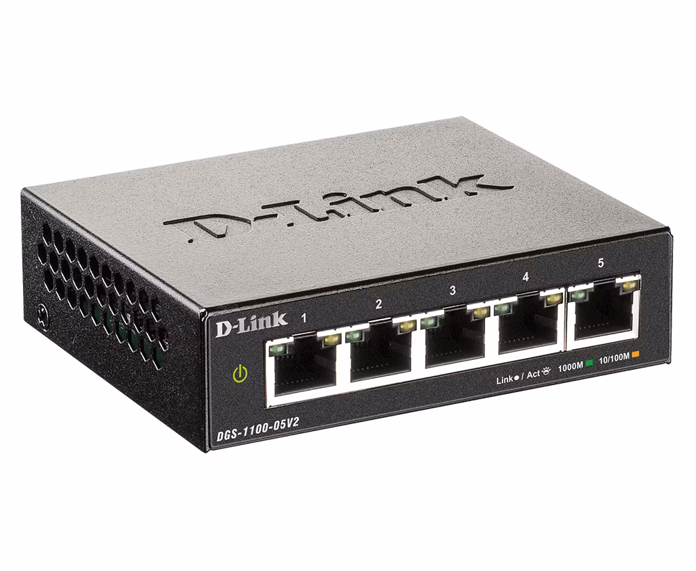 Switch D-Link 5-porte 10/100/1000 DGS-1100-05V2/E 3 Switch D-Link 5-porte 10/100/1000 DGS-1100-05V2/E - immagine 3