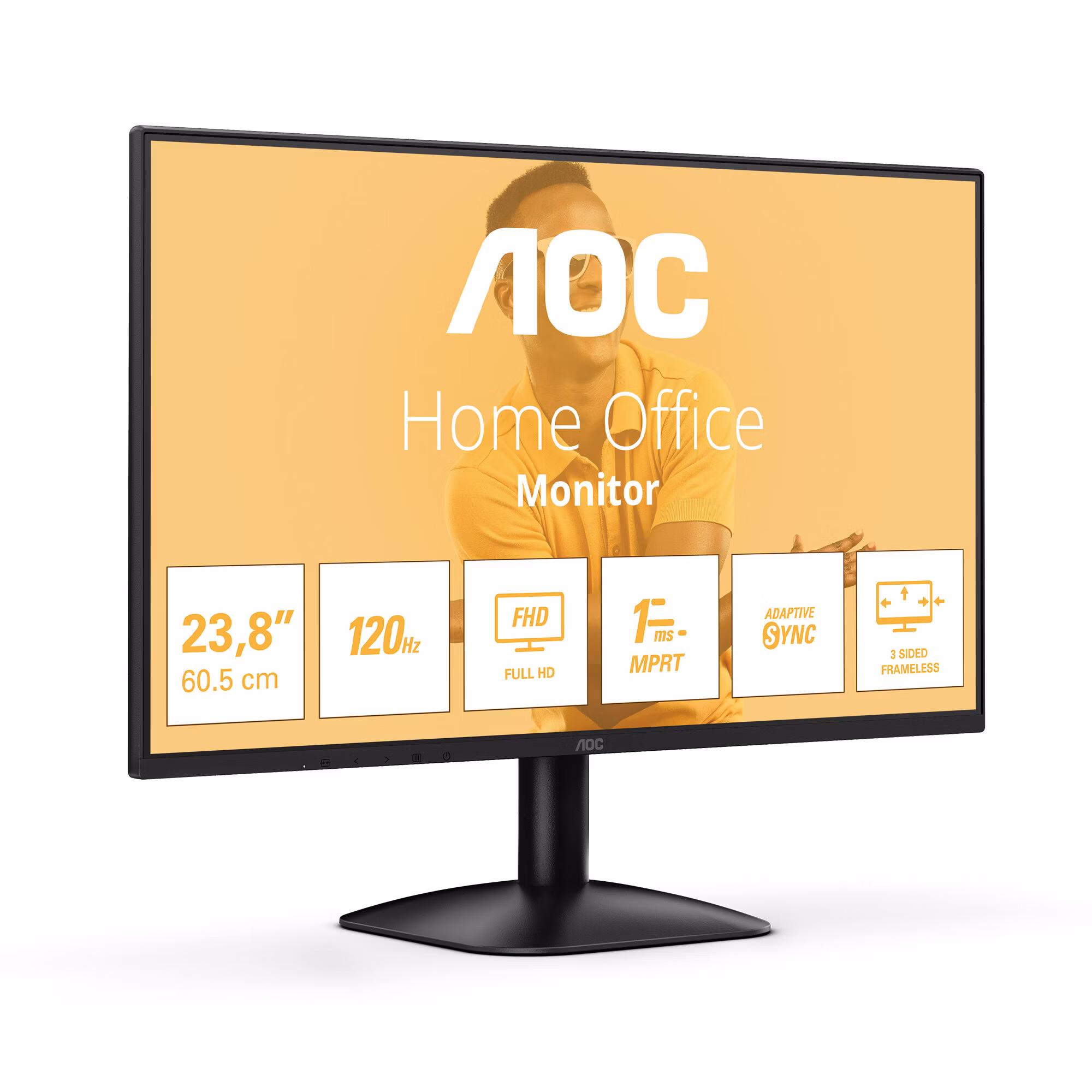 Monitor AOC 24B31H LED 23" FullHD IPS 120Hz Nero 2 Monitor AOC 24B31H LED 23" FullHD IPS 120Hz Nero - immagine 2