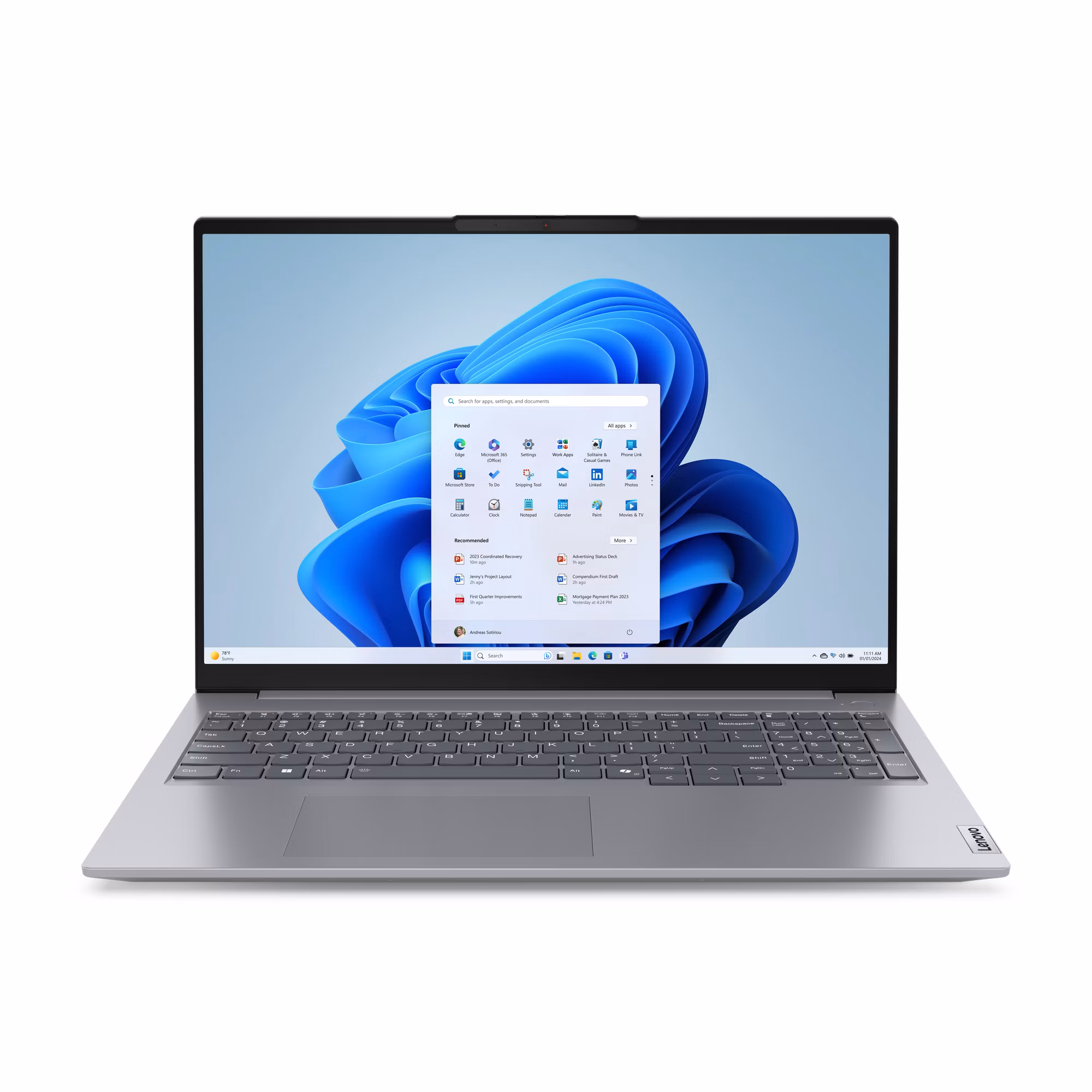 Lenovo ThinkBook 16 G7 ARP AMD Ryzen™ 5 7535HS Laptop 40.6 cm (16") WUXGA 16 GB DDR5-SDRAM 512 GB SSD Wi-Fi 6E (802.11ax) Windows 11 Pro English Grey