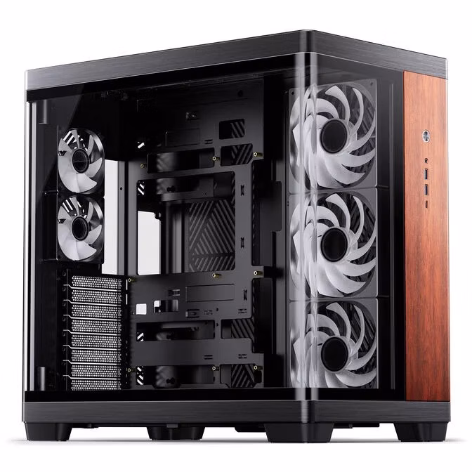 Case Jonsbo TK-4 Wood Mid-Tower ATX Vetro Temperato Nero