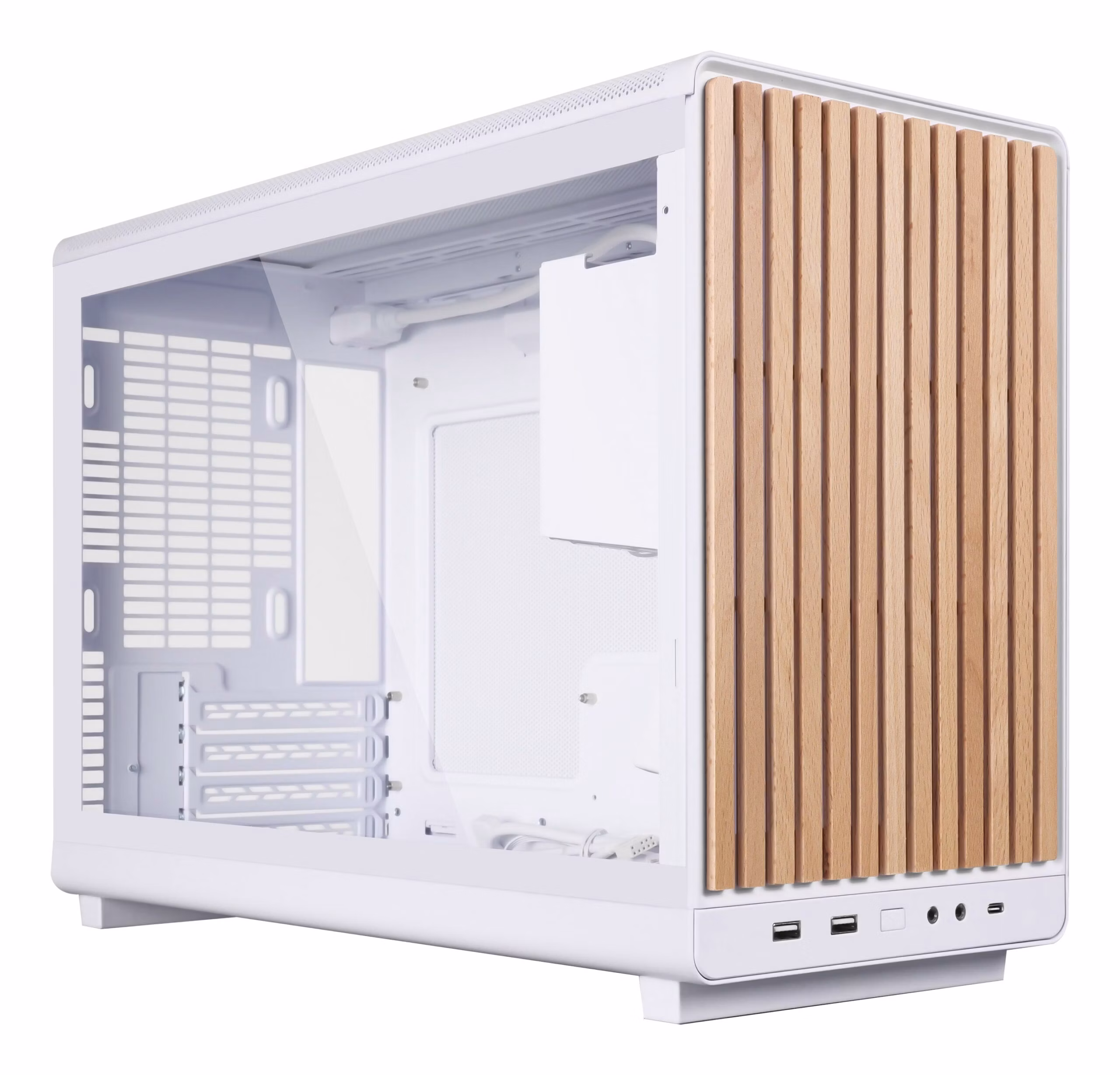 Case Lian Li DAN Cases A3-mATX Wood Edition Vetro Temperato Micro-ATX Bianco 1 Case Lian Li DAN Cases A3-mATX Wood Edition Vetro Temperato Micro-ATX Bianco