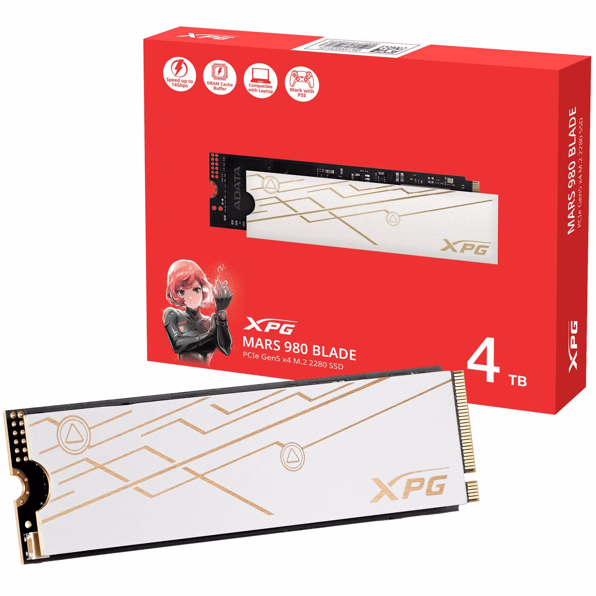 SSD ADATA XPG MARS 980 BLADE 4 TB M.2 3D NAND