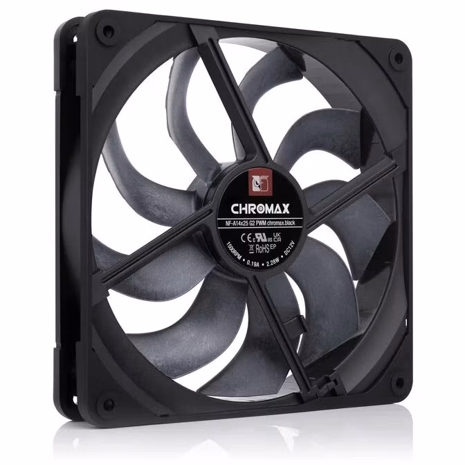 Ventola Noctua NF-A14X25 G2 chromax black 140mm PWM LCP Nero