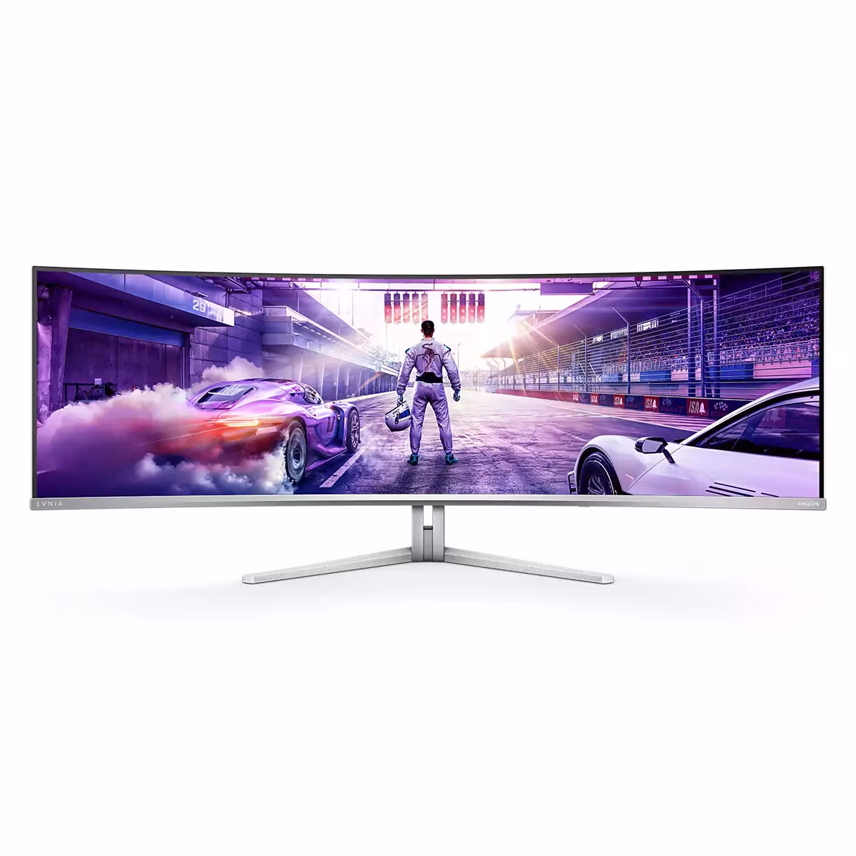 Monitor Da Gaming Philips Evnia 49M2C8900L Dual-QHD 49" Curvo 144Hz QD-OLED FreeSync Premium Pro Bianco
