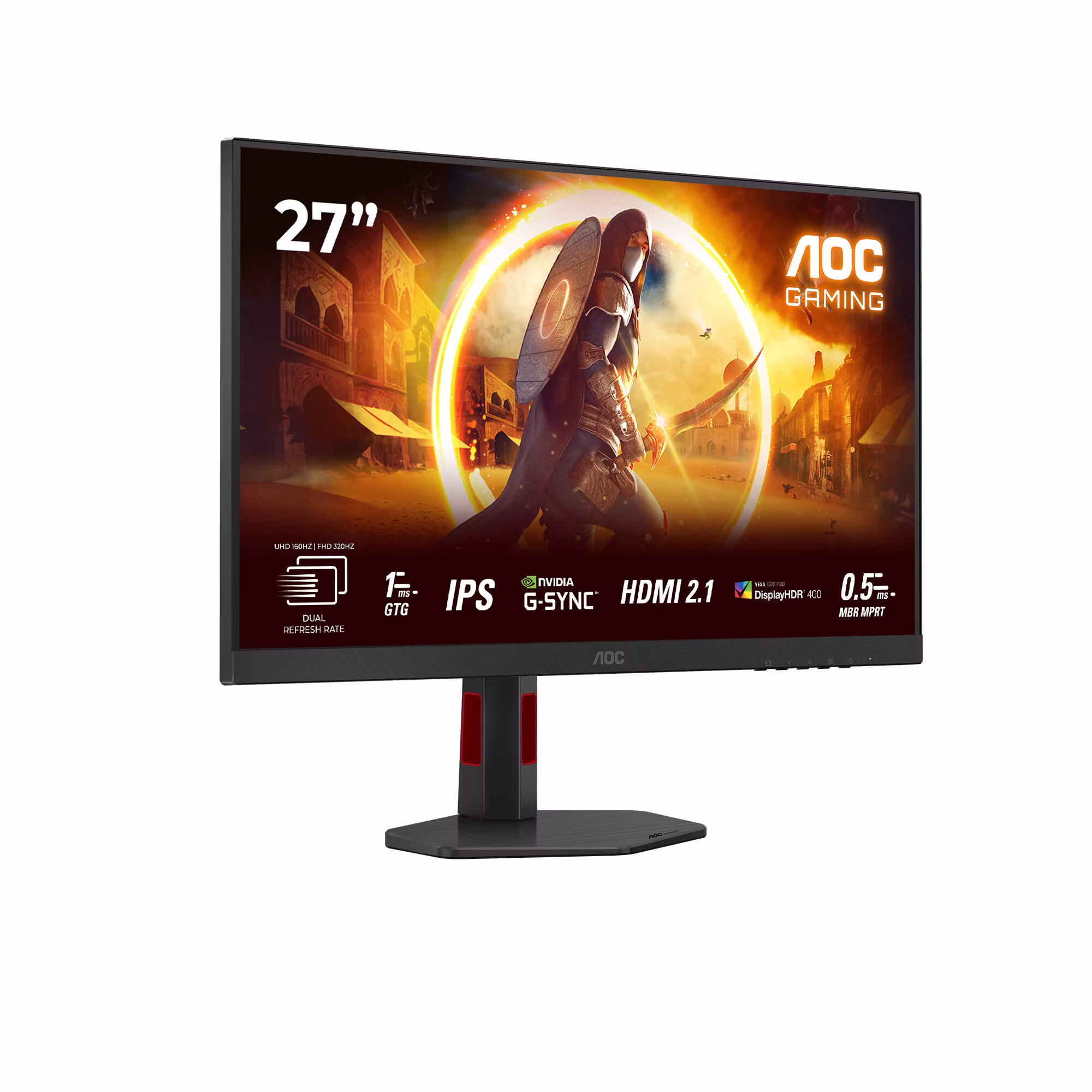 Monitor AOC G4 U27G4R 27" 3840 x 2160 Pixel 4K Ultra HD LED Nero Rosso 2 Monitor AOC G4 U27G4R 27" 3840 x 2160 Pixel 4K Ultra HD LED Nero Rosso - immagine 2