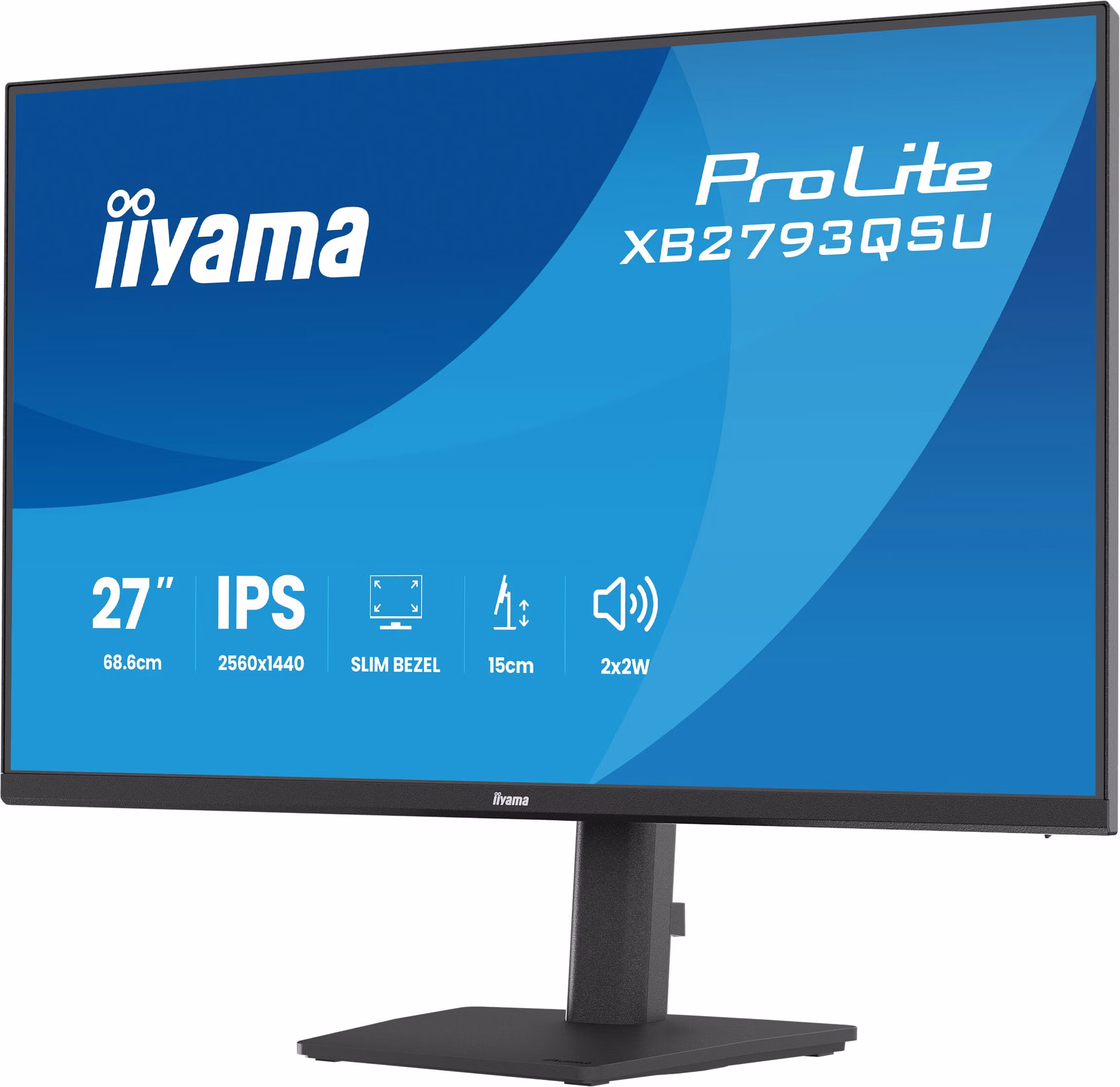 Monitor iiyama ProLite XB2793QSU-B1 27" 2560 x 1440 Pixel Quad HD LED Nero 6 Monitor iiyama ProLite XB2793QSU-B1 27" 2560 x 1440 Pixel Quad HD LED Nero - immagine 6