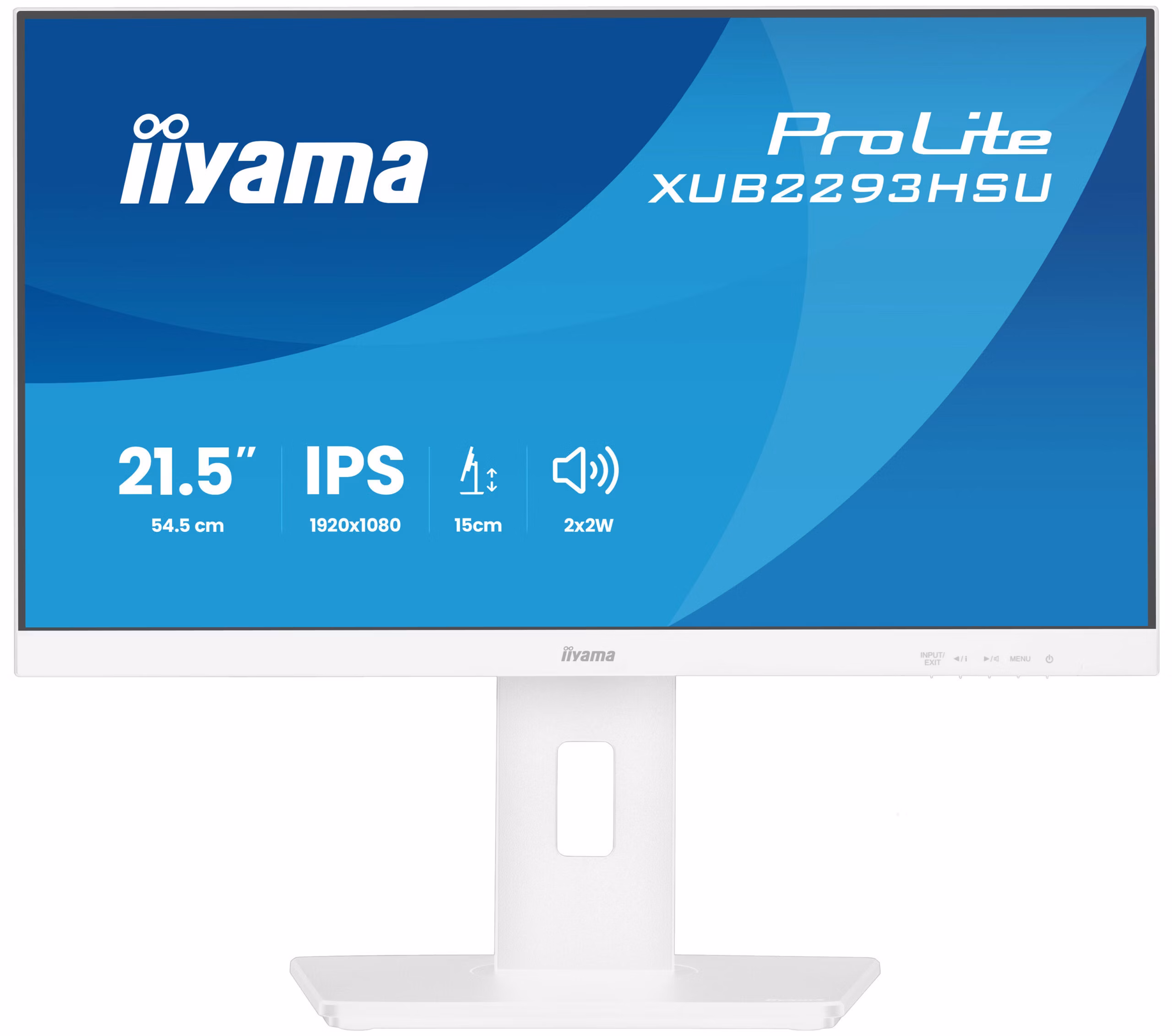 Monitor iiyama ProLite XUB2293HSU-W7 22" 1920 x 1080 Pixel Full HD LED Bianco 3 Monitor iiyama ProLite XUB2293HSU-W7 22" 1920 x 1080 Pixel Full HD LED Bianco - immagine 3
