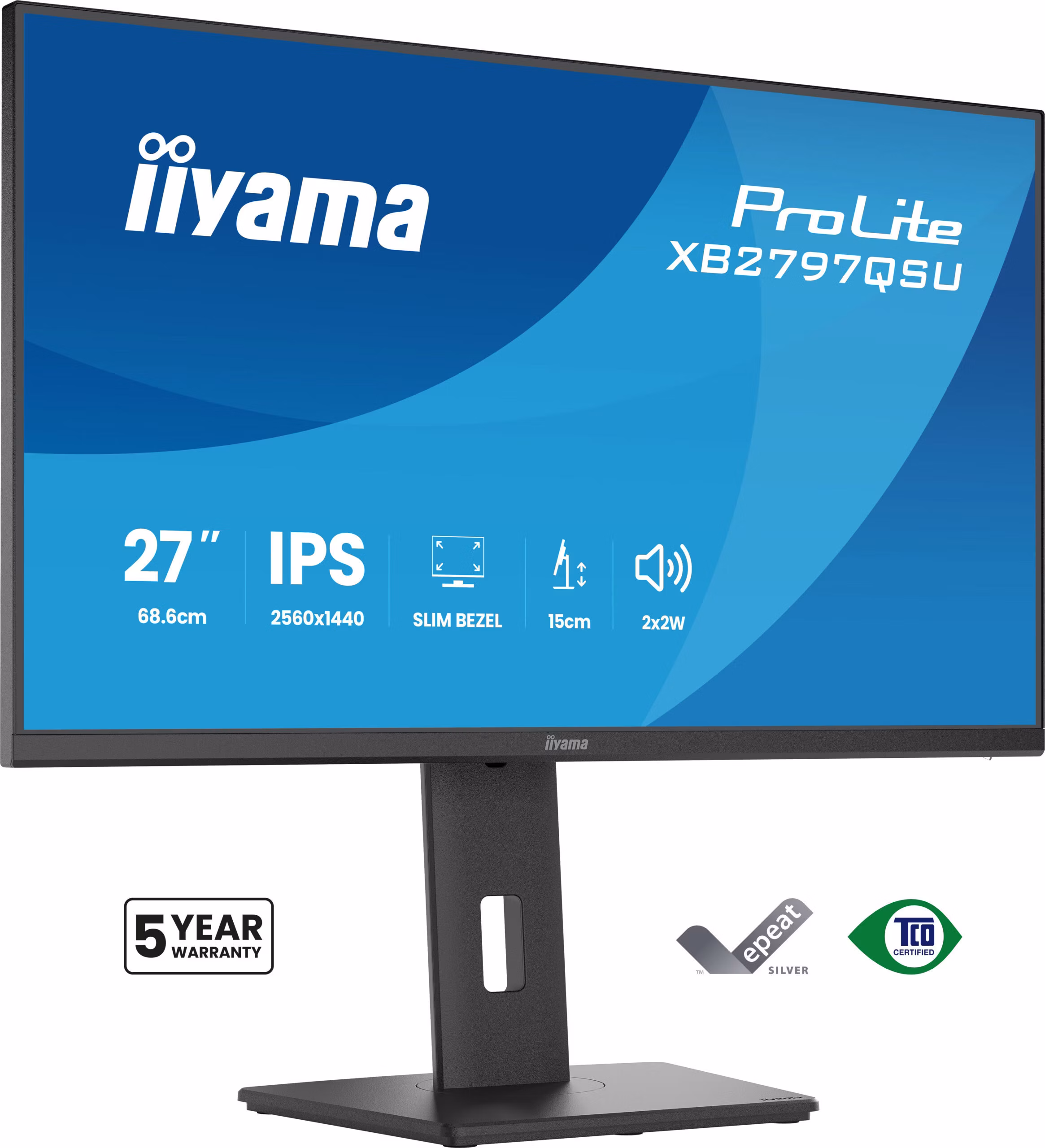 Monitor iiyama ProLite XB2797QSU-B1 27" 2560 x 1440 Pixel Quad HD LED Nero