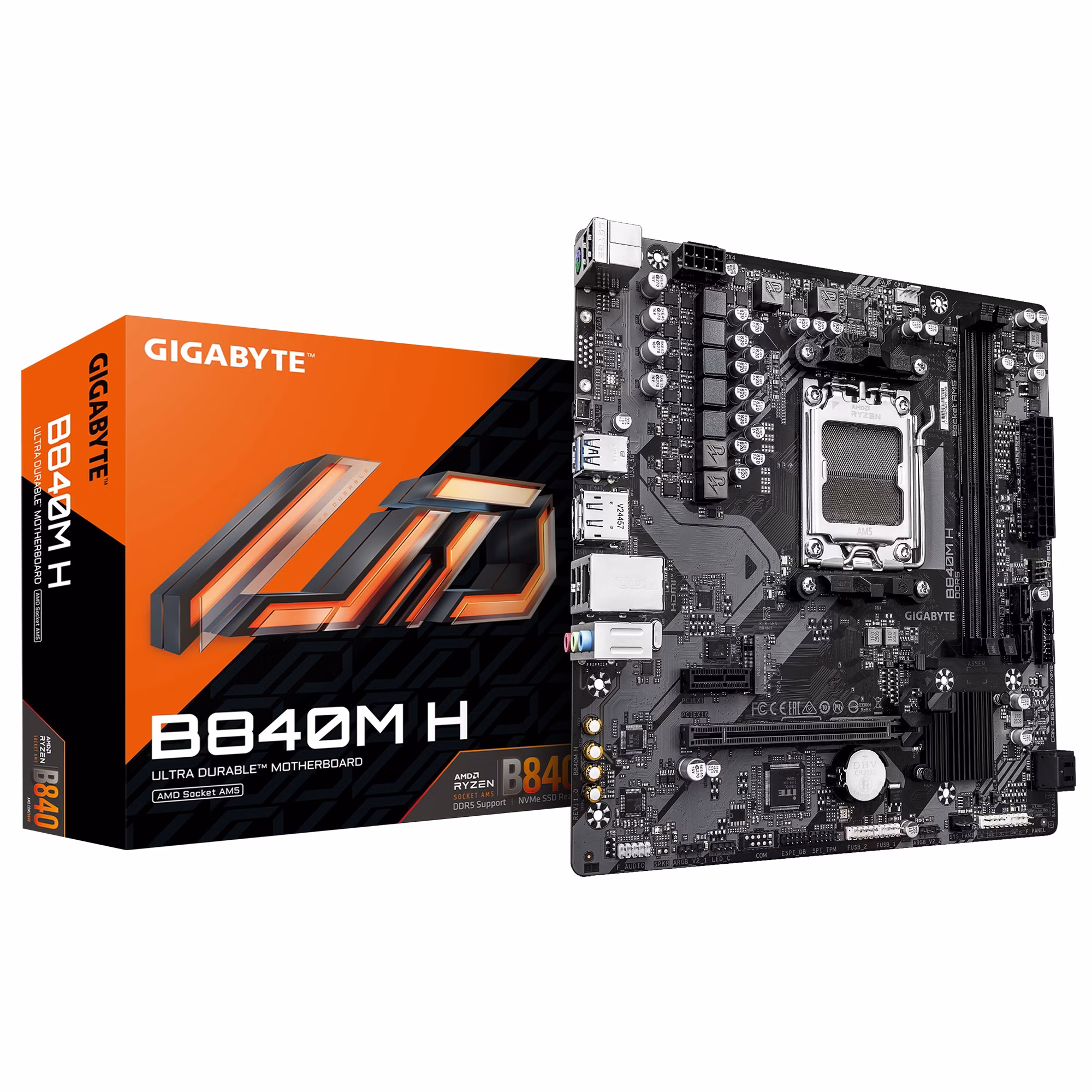 Scheda Madre GIGABYTE B840M H AM5 Micro-Atx Nero