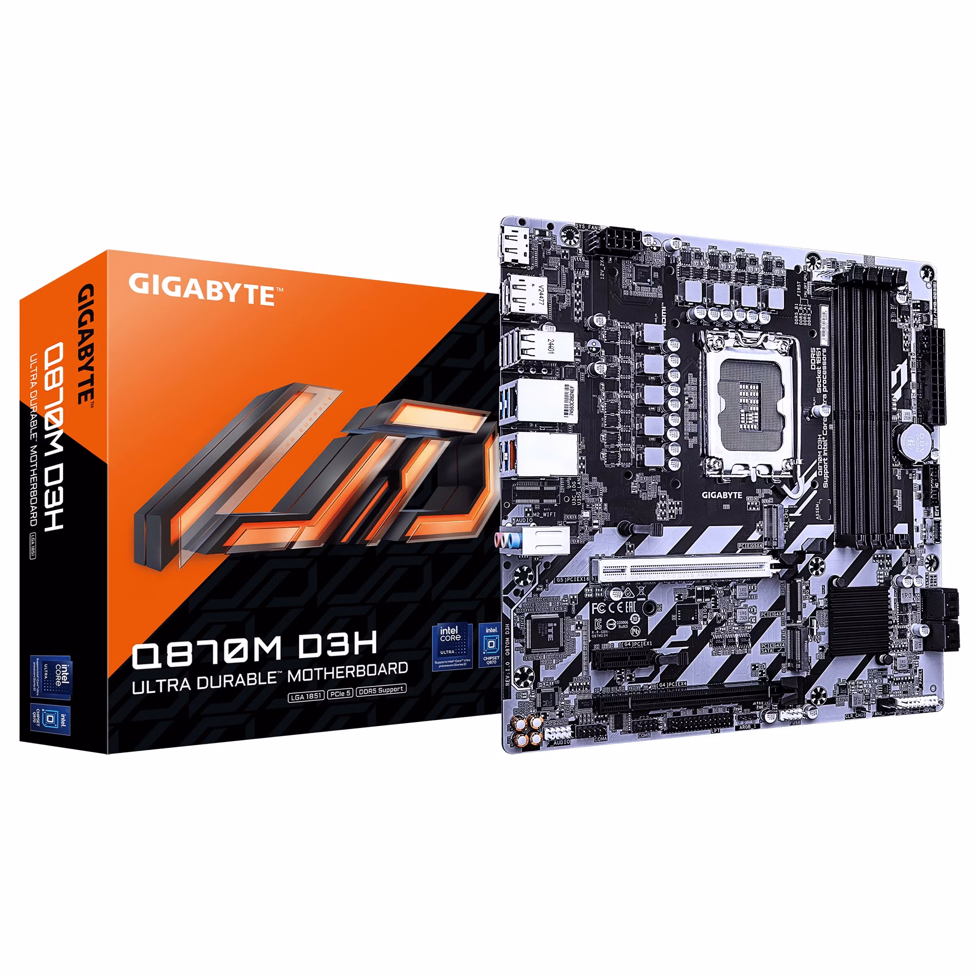 Scheda Madre GIGABYTE Q870M D3H LGA 1851 Micro-ATX